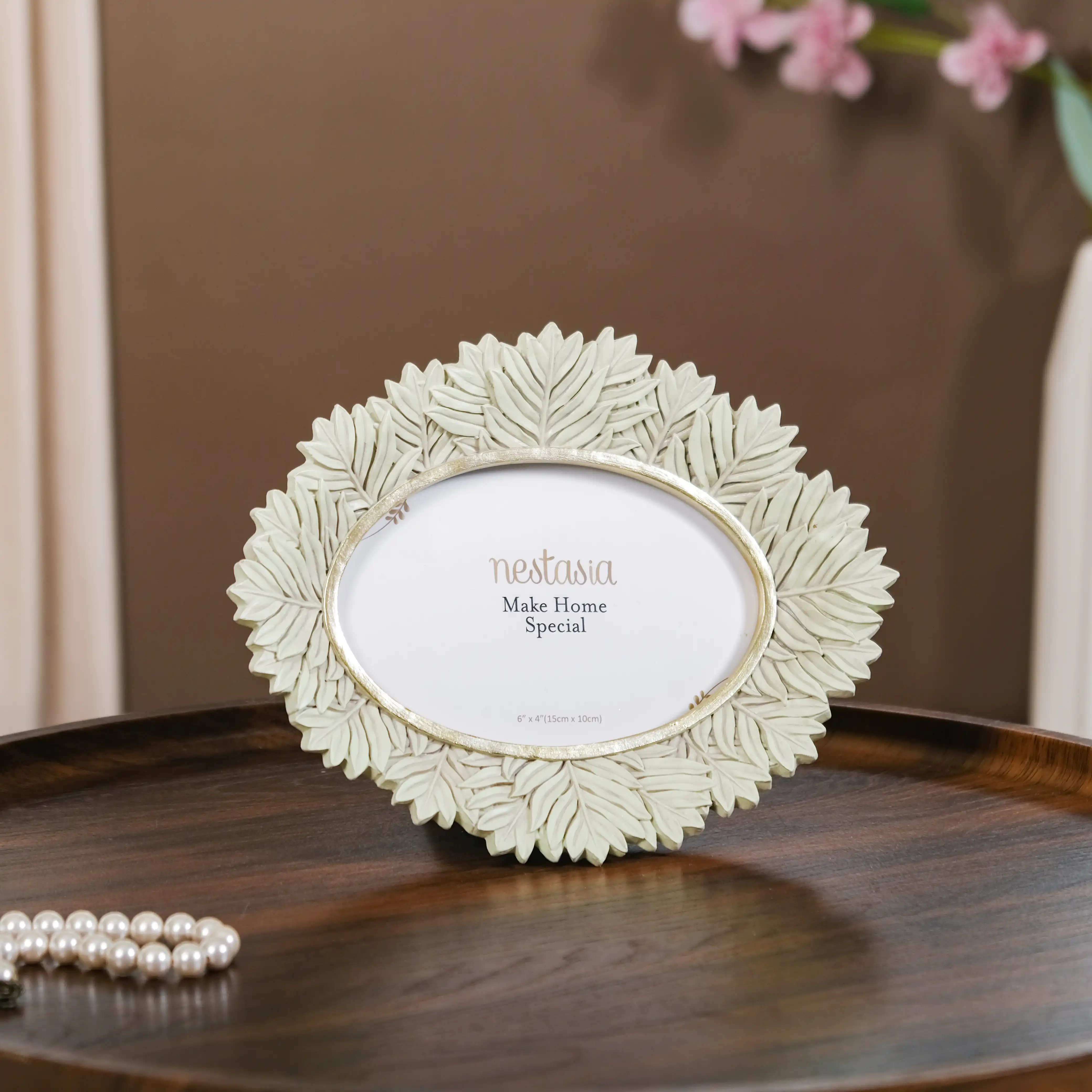 Fern Wreath Oval Photo Frame 8.5"x6.5" - Image 3