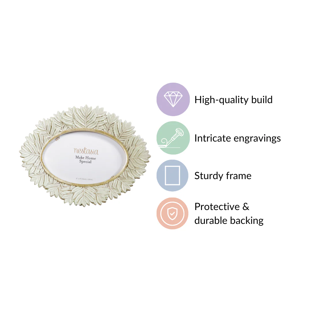 Fern Wreath Oval Photo Frame 8.5"x6.5" - Image 5