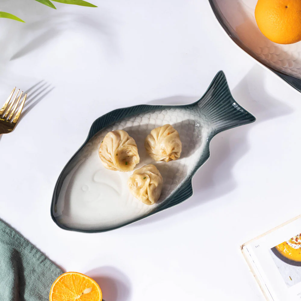 Ombre Fish Ceramic Platter Small - Image 2