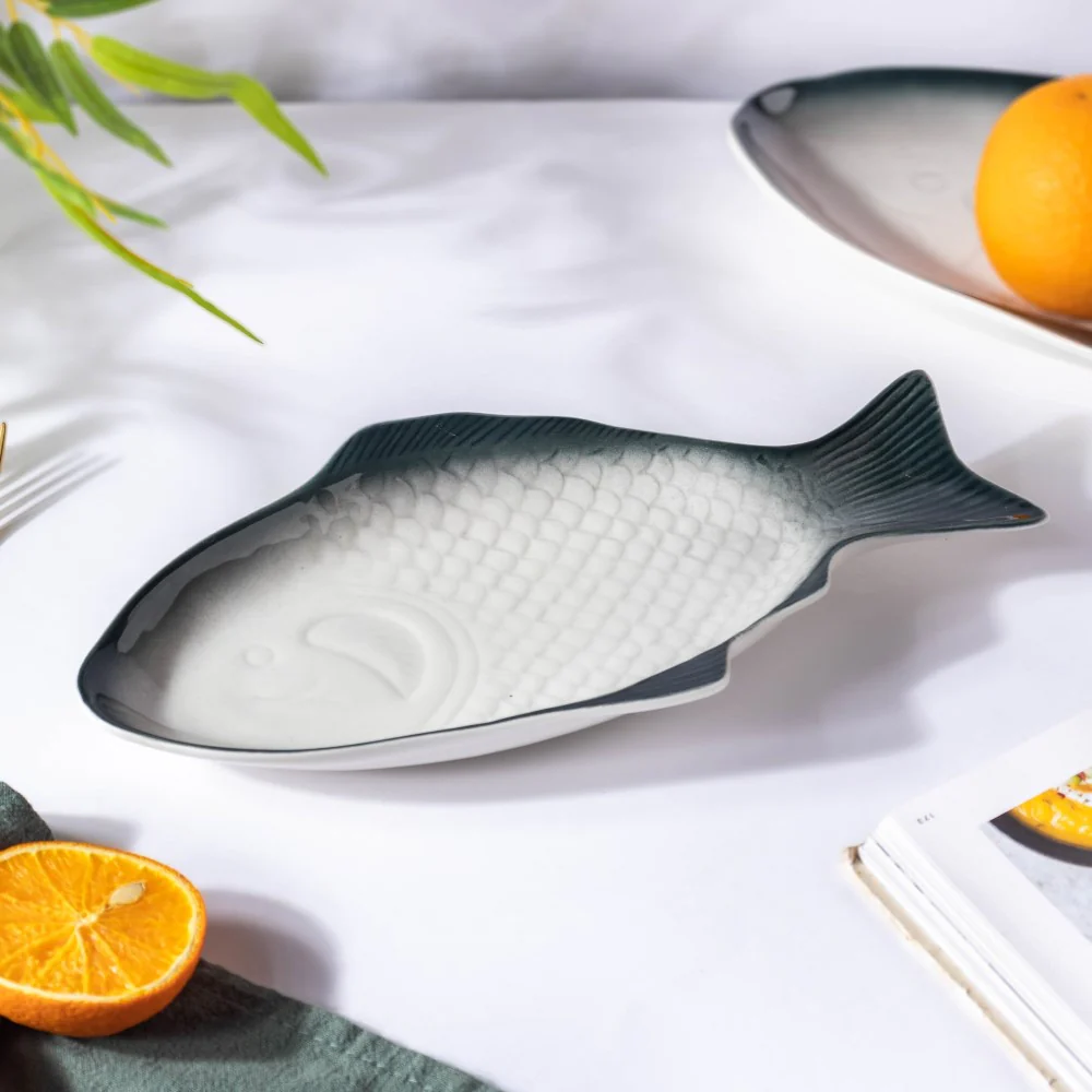 Ombre Fish Ceramic Platter Small - Image 5