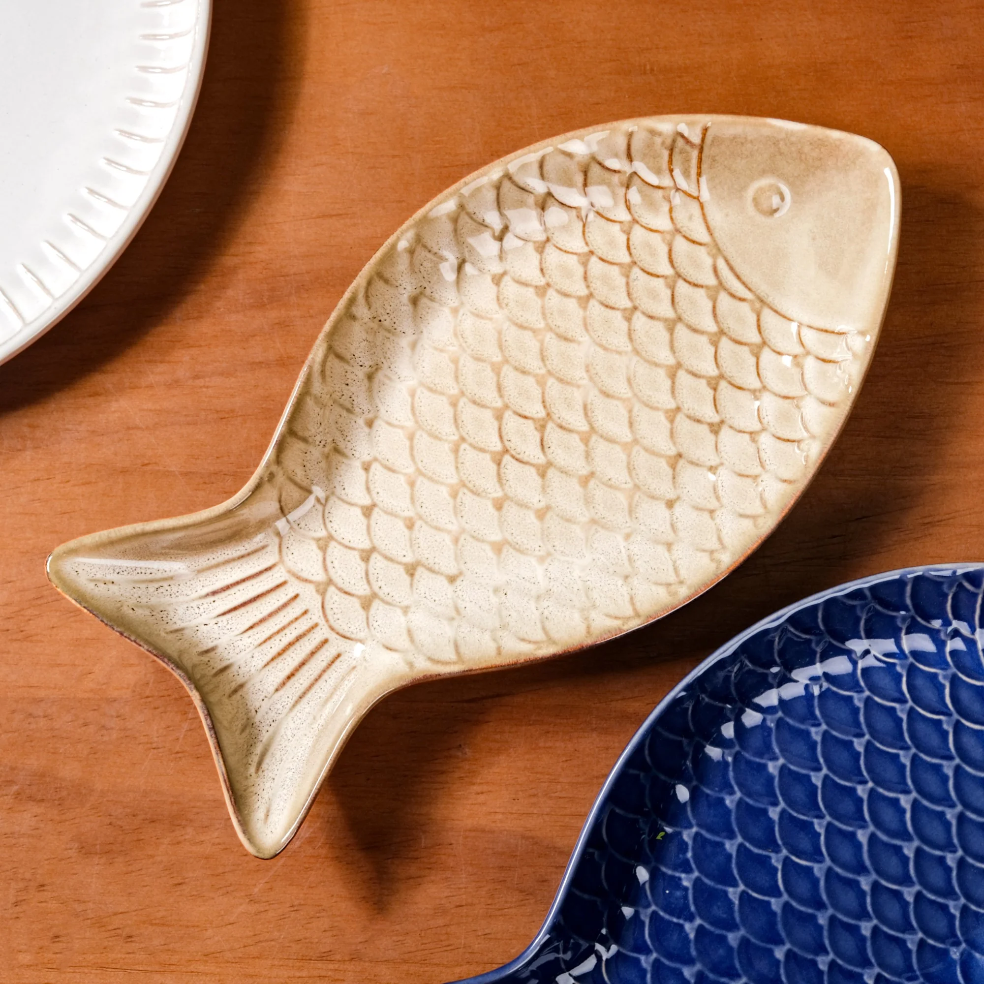 Fish Ceramic Platter Set Of 3 - Image 8