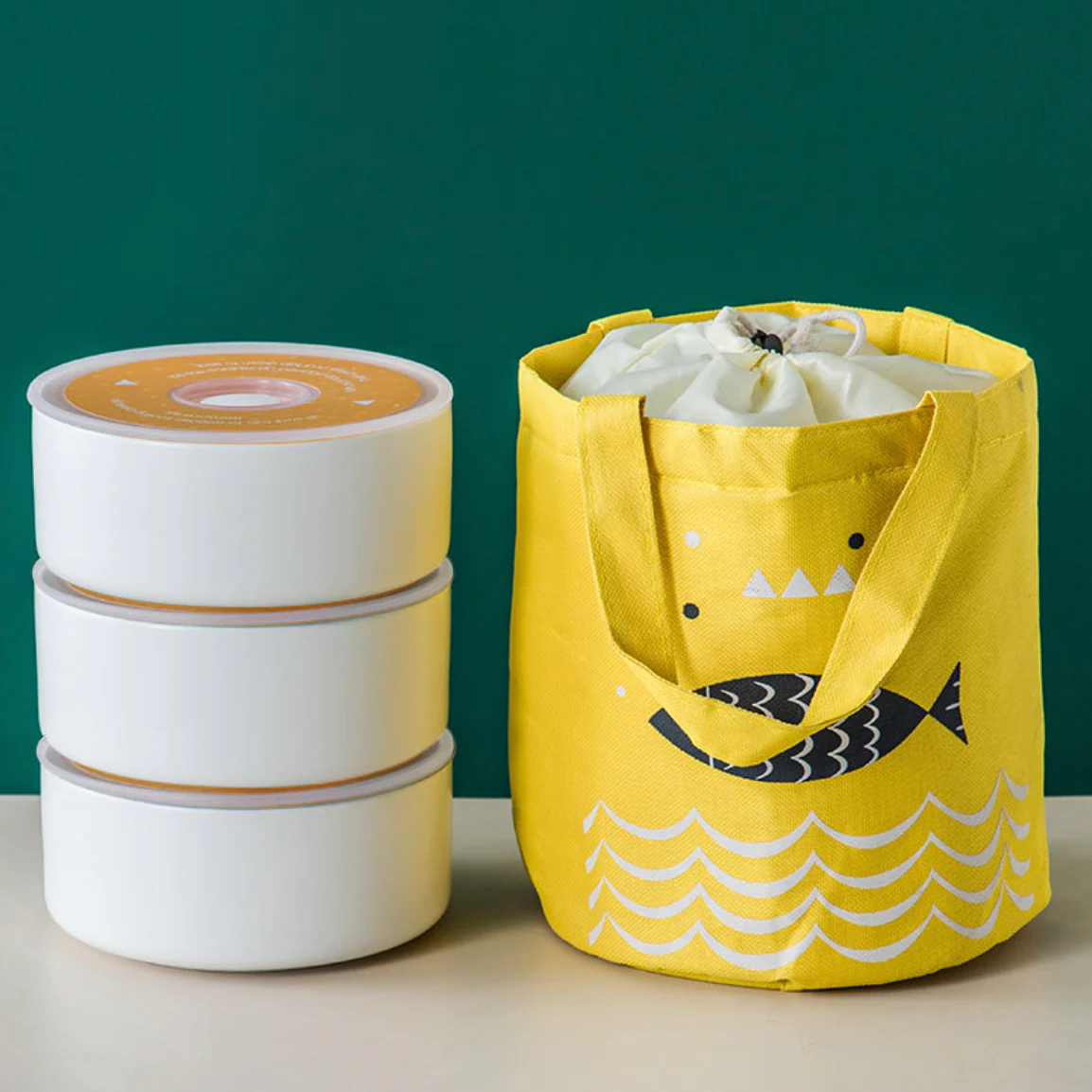 Fish Print Lunch Bag - Image 5