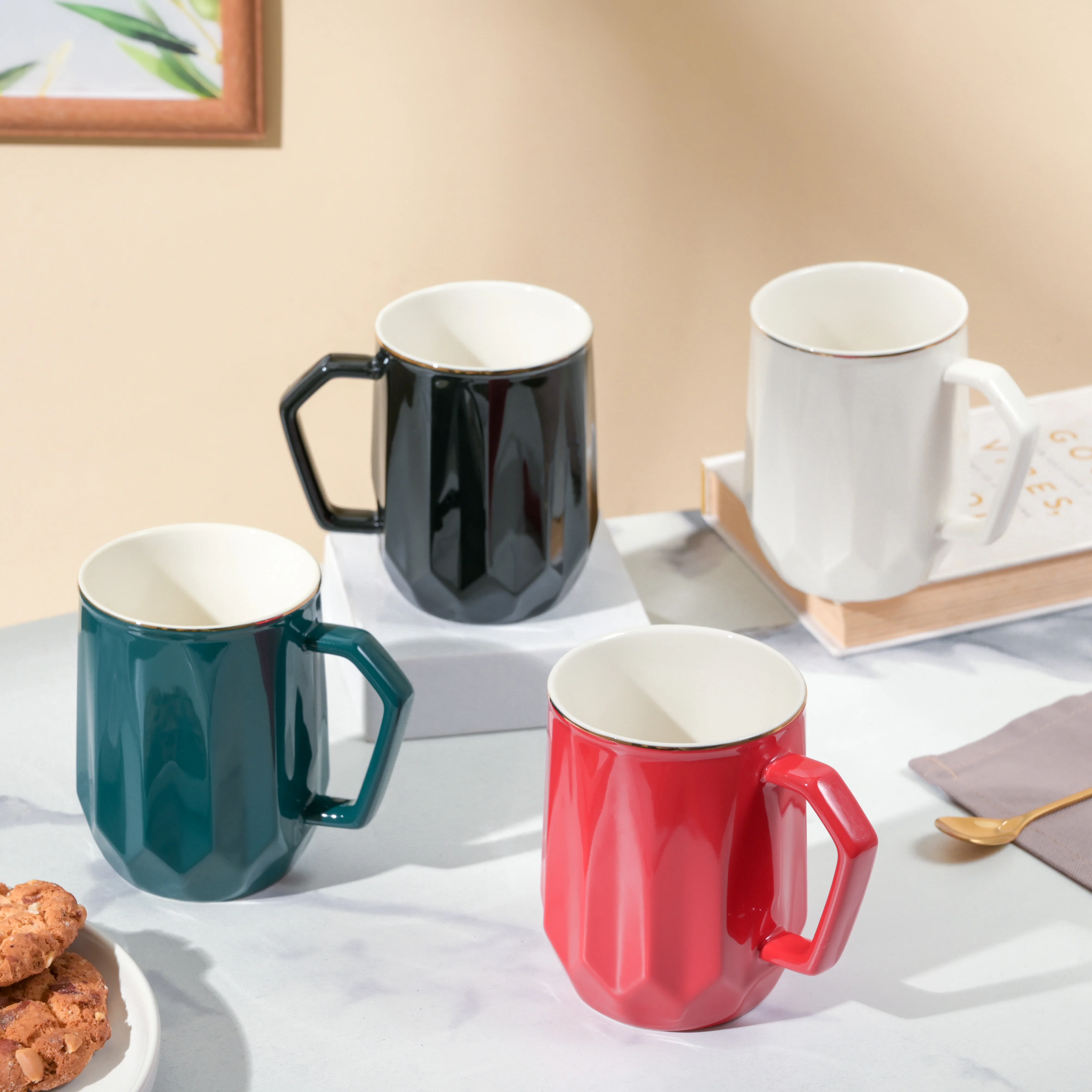 Flame Red Ceramic Mug 350 ml - Image 6
