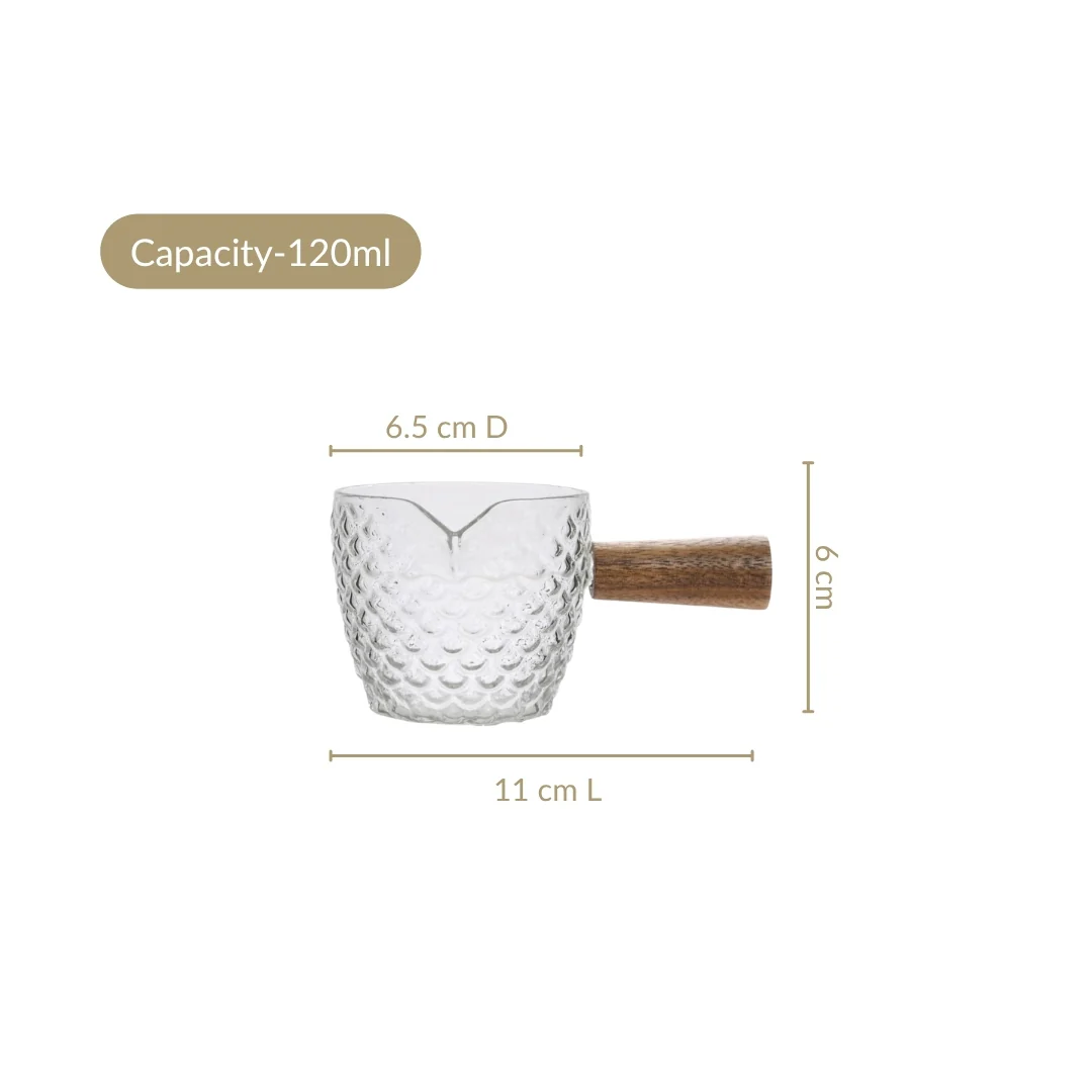 Glass Syrup Bowl With Handle 120ml Set Of 2 - Image 3