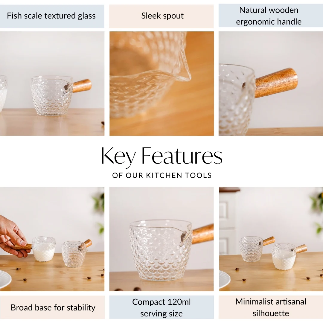 Glass Syrup Bowl With Handle 120ml Set Of 2 - Image 4