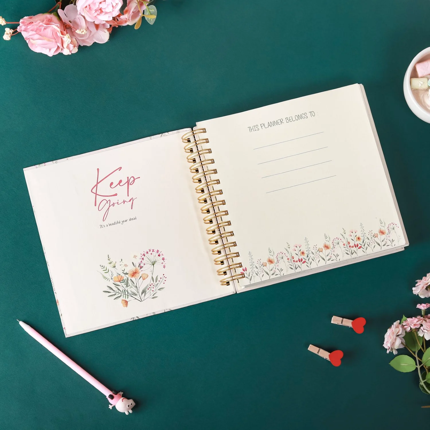 Floral Annual Undated Planner - Image 8