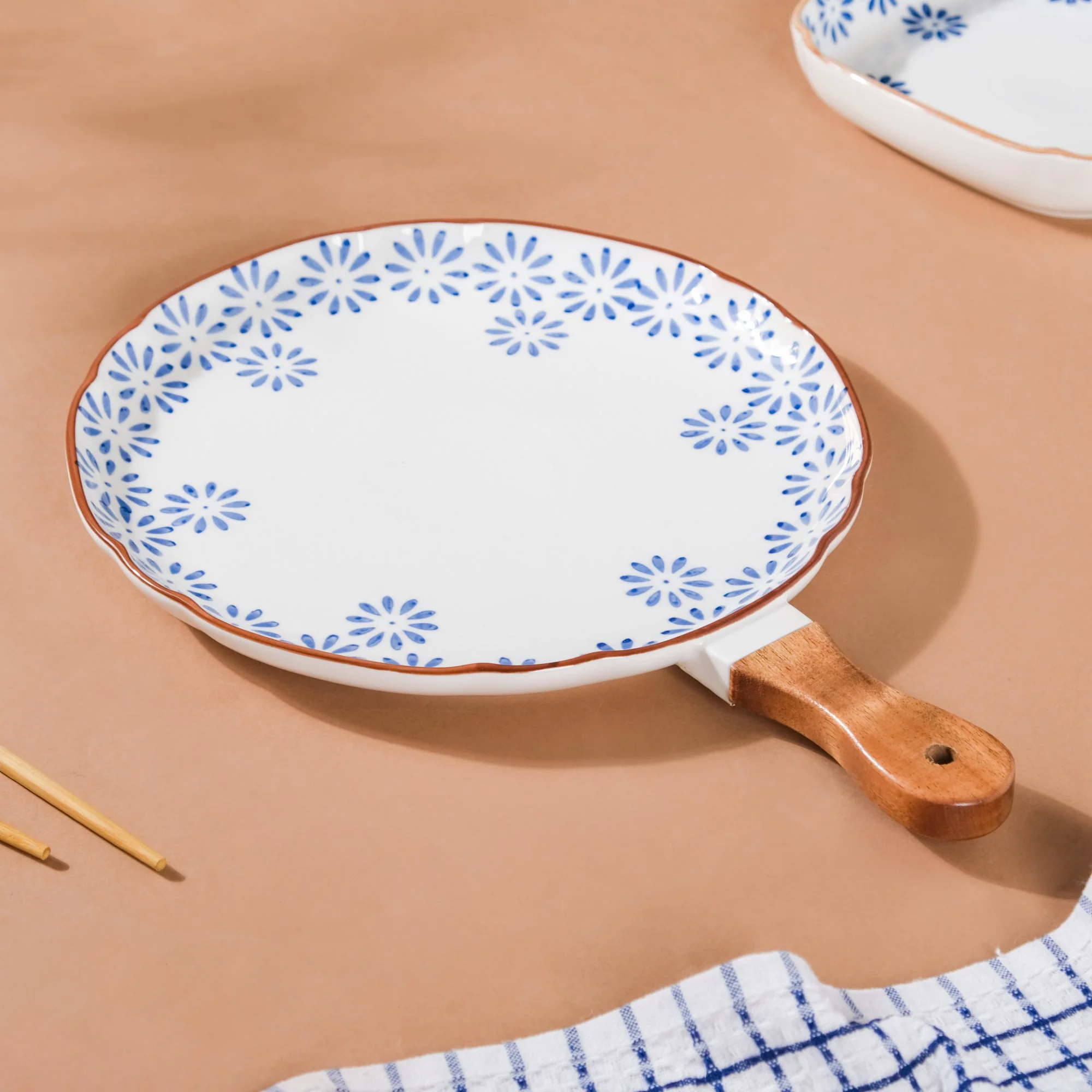 Floral Ceramic Pasta Plate