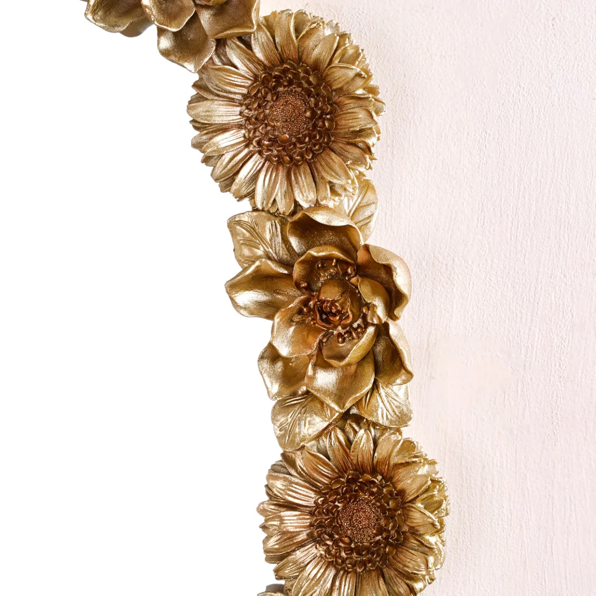 Floral Decorative Wall Mirror Gold - Image 6