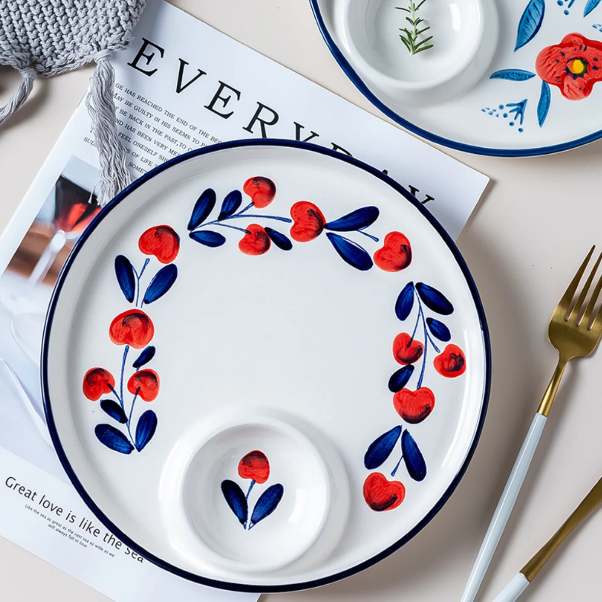 Floral Dumpling Plate - Image 12