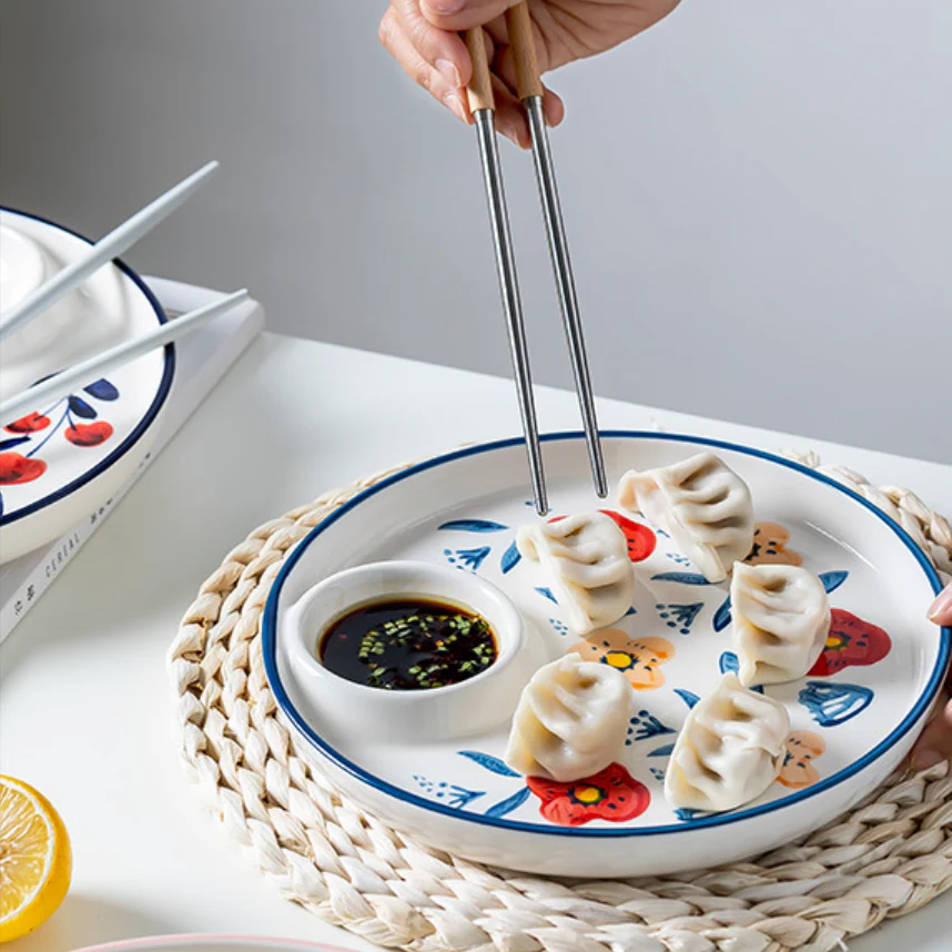 Floral Dumpling Plate - Image 13