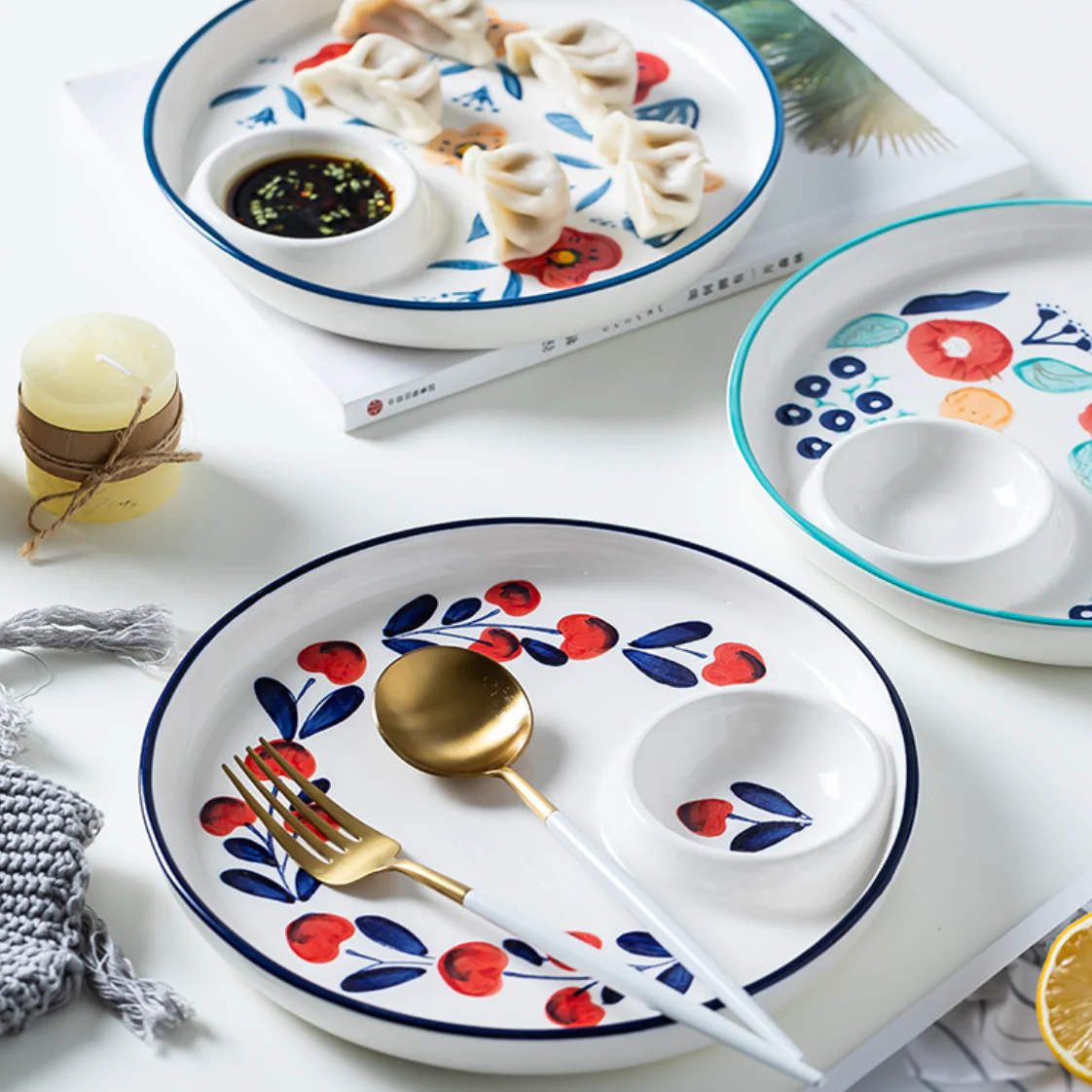 Floral Dumpling Plate - Image 6