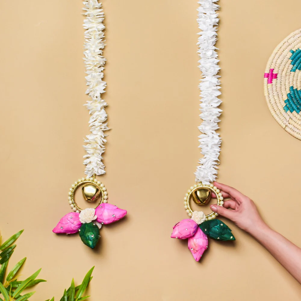 Floral Embellished Wall Hanging Set of 2 - Image 5