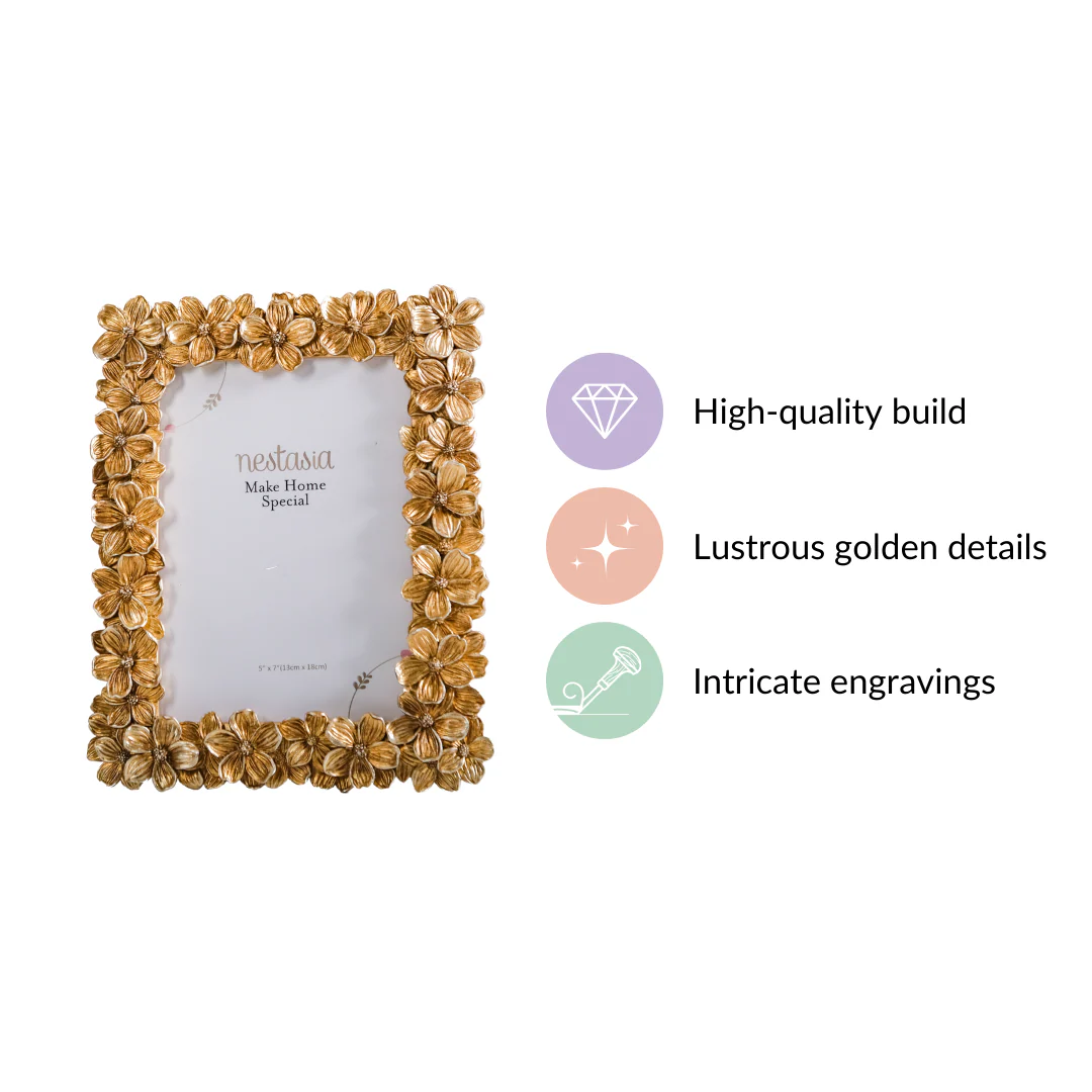 Floral Family Photo Frame Large 9.5"x7" - Image 5