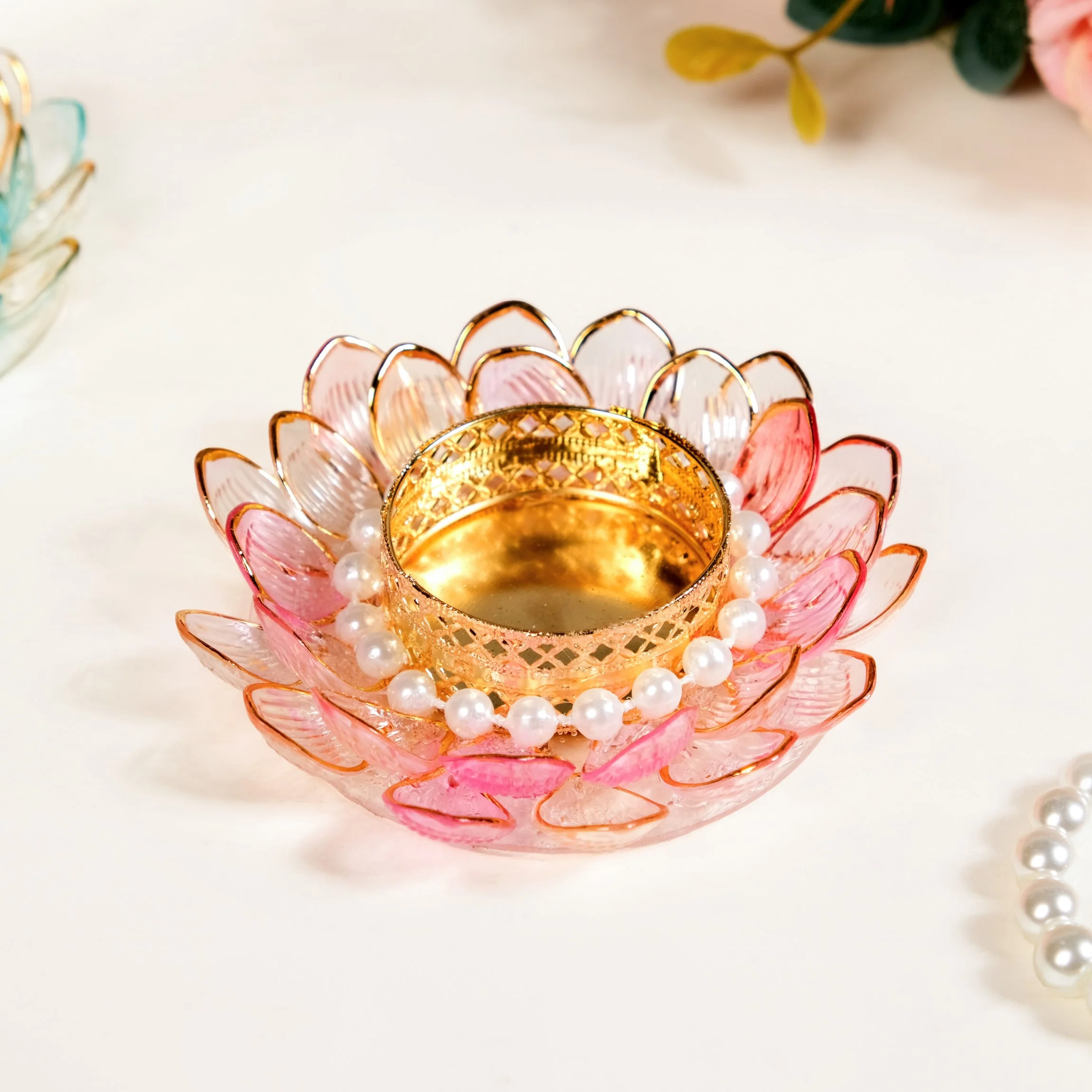 Floral Festivity Tealight Holder Set Of 6 - Image 5