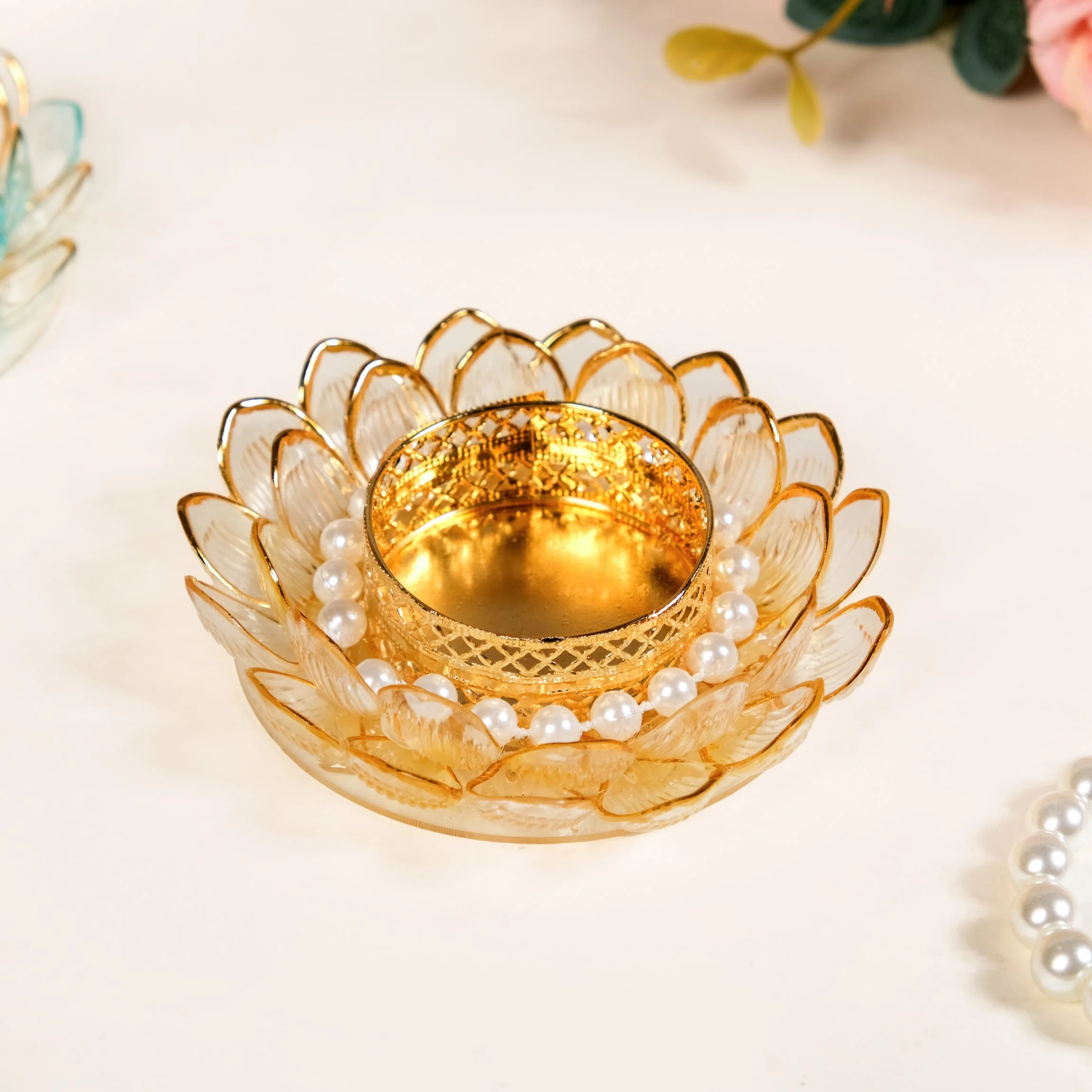 Floral Festivity Tealight Holder Set Of 6 - Image 6