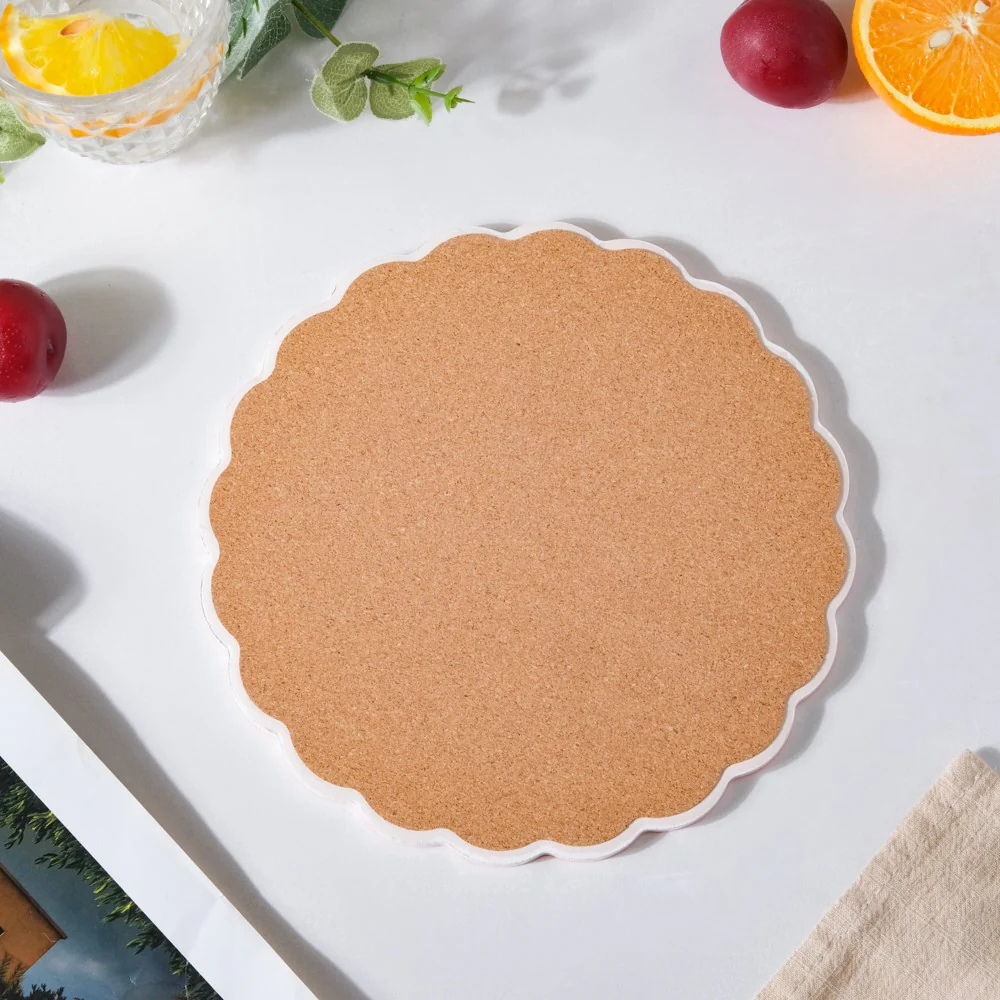 Floral Mandala Ceramic Trivet Orange 8 Inch - Image 6
