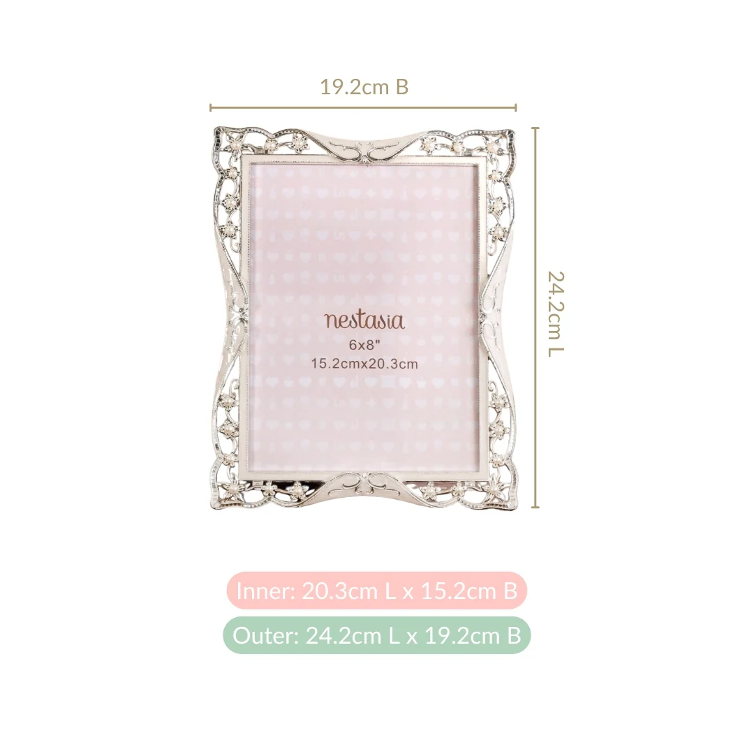 Floral Pearl Photo Frame Large 15x20cm - Image 4