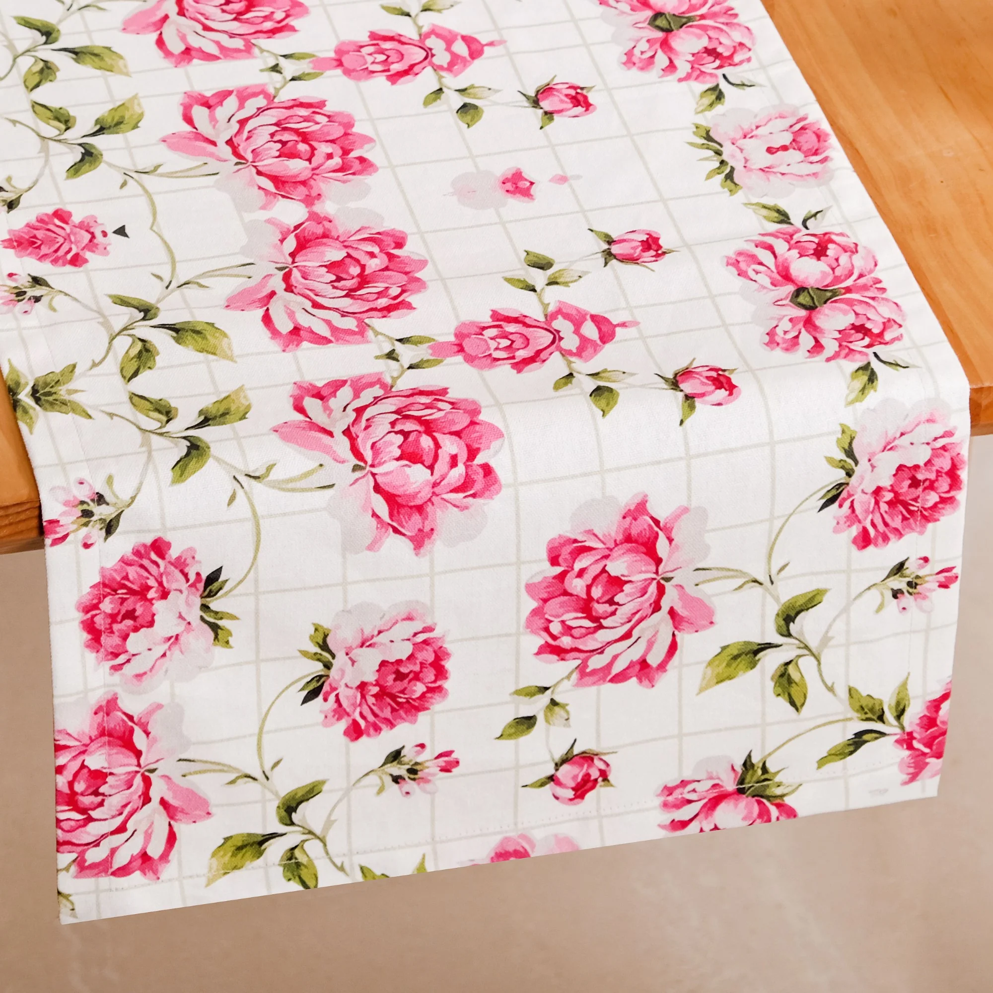 Floral Rouge Pure Cotton 6 Seater Table Runner 186x37cm - Image 6