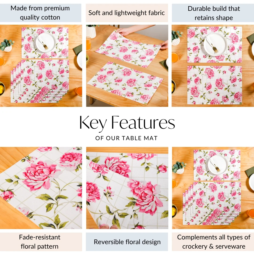 Floral Rouge Pure Cotton Table Mat Set Of 6 - Image 5