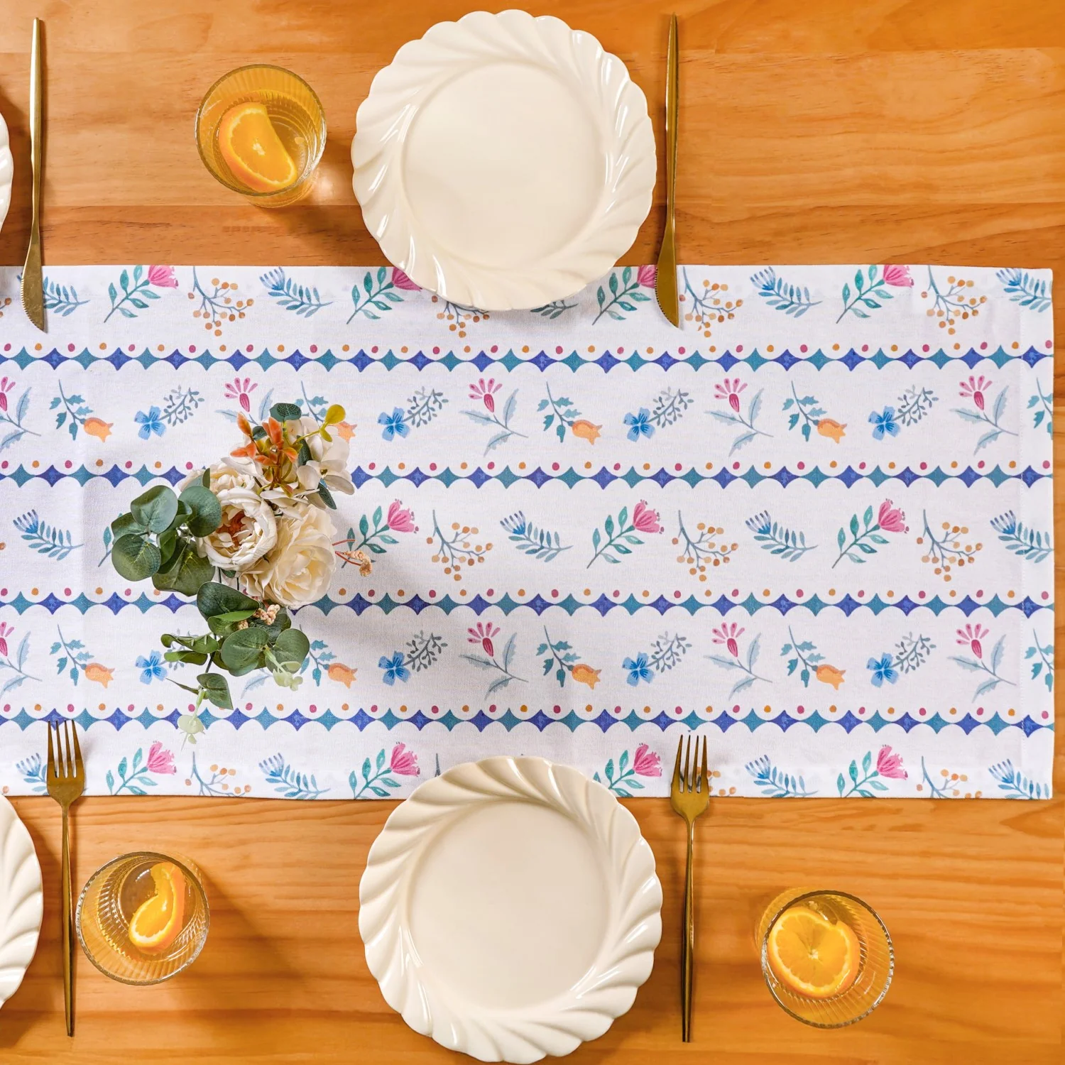 Florina Pure Cotton 8 Seater Runner 266x36cm - Image 2