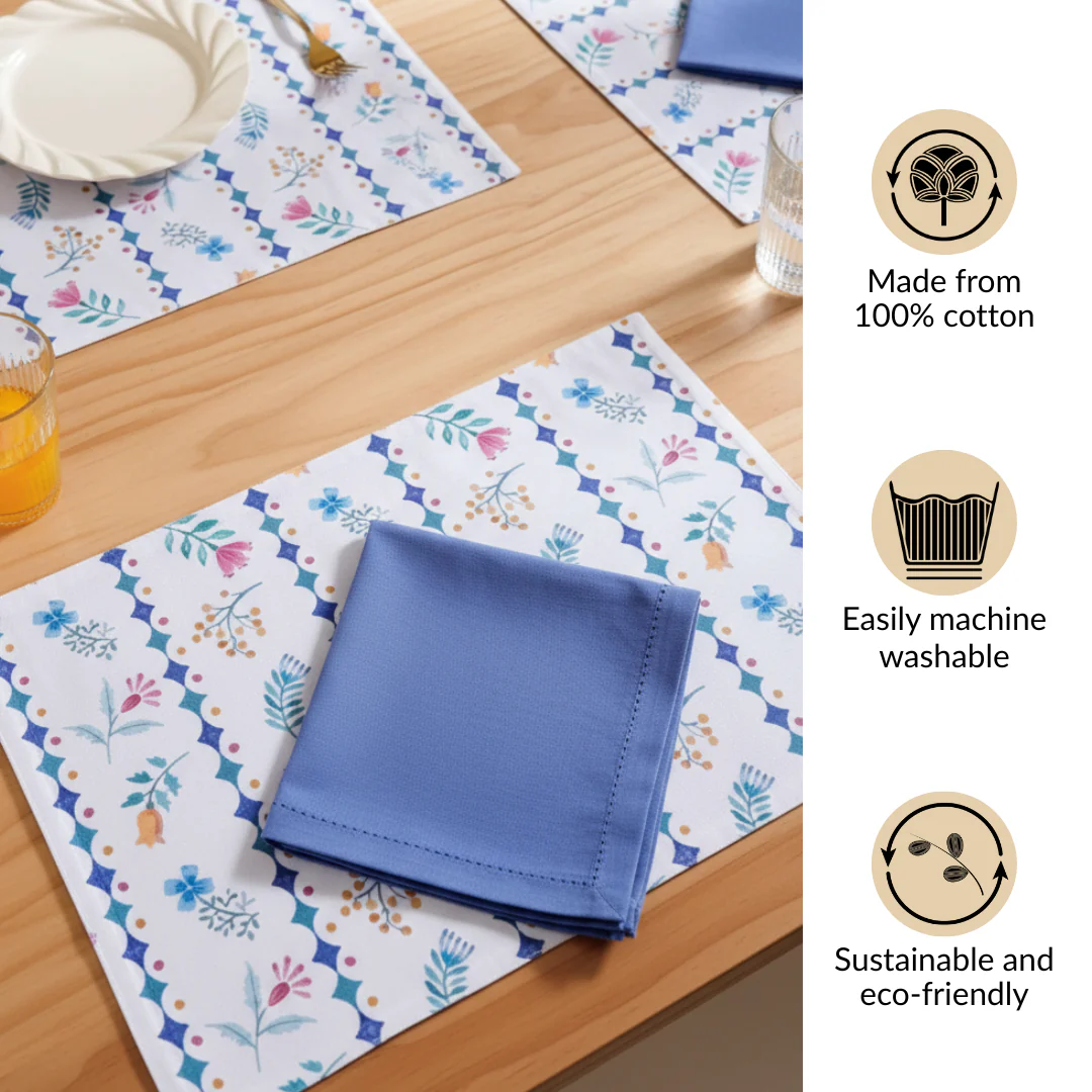Florina Table Linen Hamper With Set Of 6 Rings Napkins And Mats - Image 5