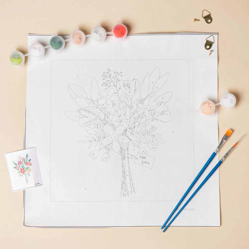 Flower Bouquet DIY Painting By Numbers Kit - Image 2