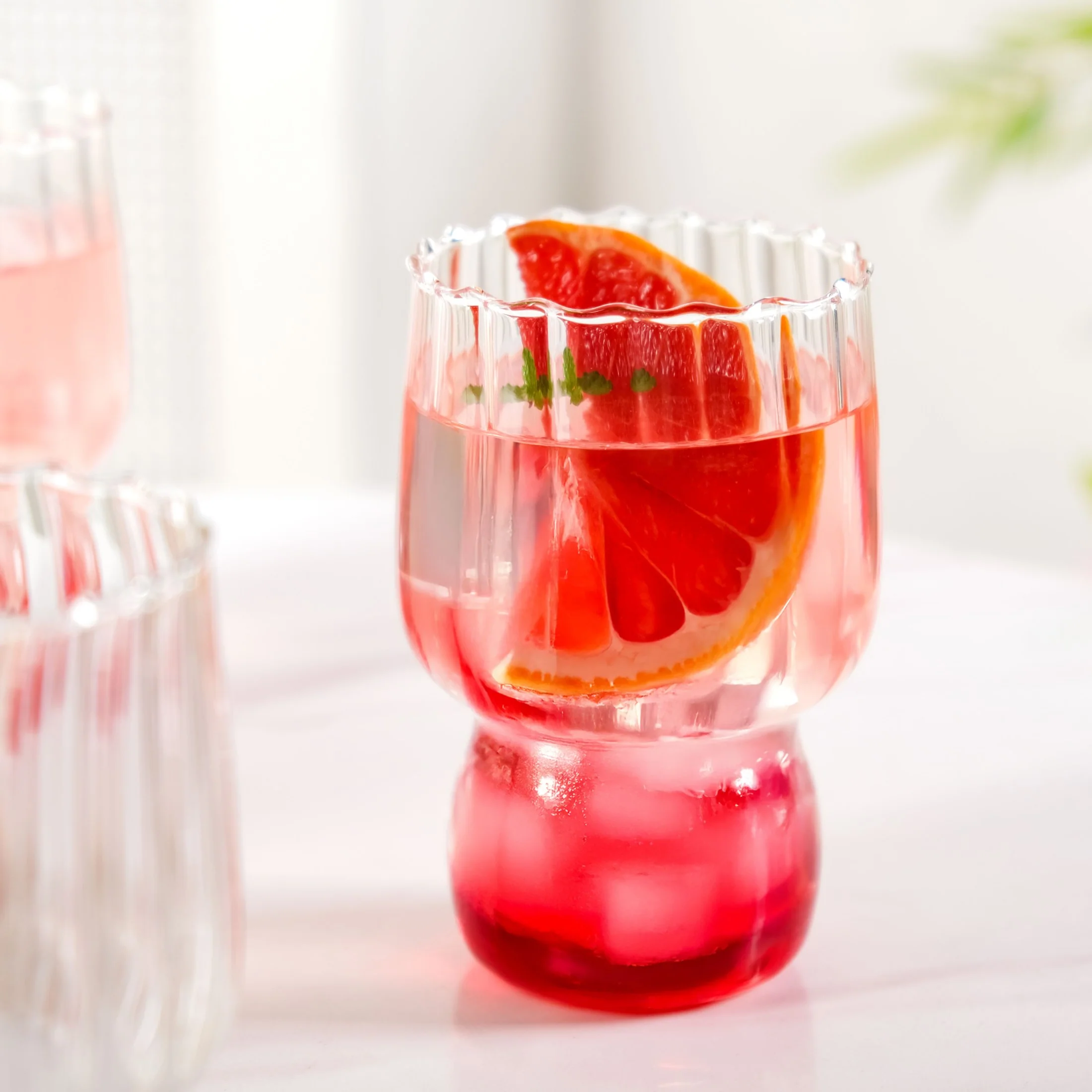 Fluted Borosilicate Glass Tumblers Set Of 4 460ml - Image 7