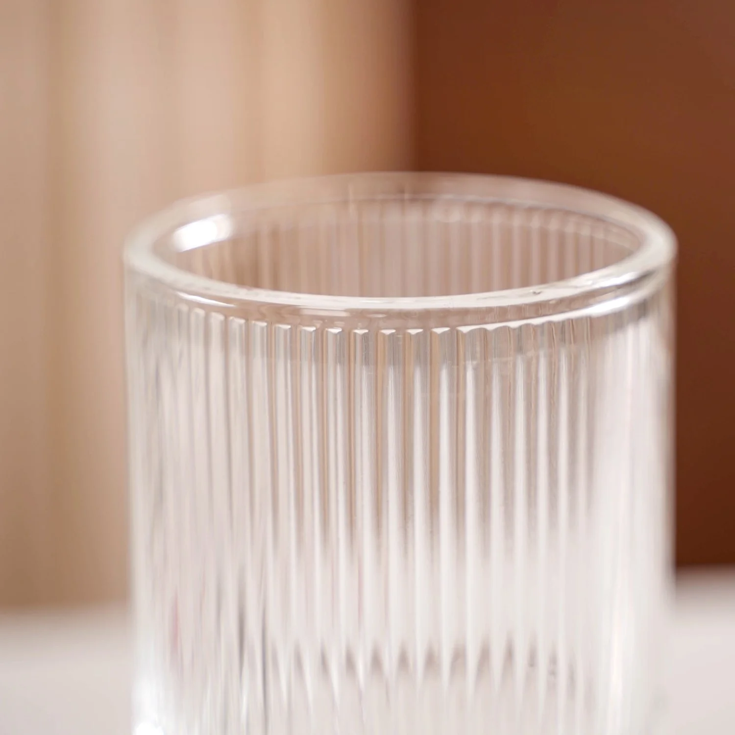 Fluted Transparent Stemmed Goblet Set Of 6 225ml - Image 7