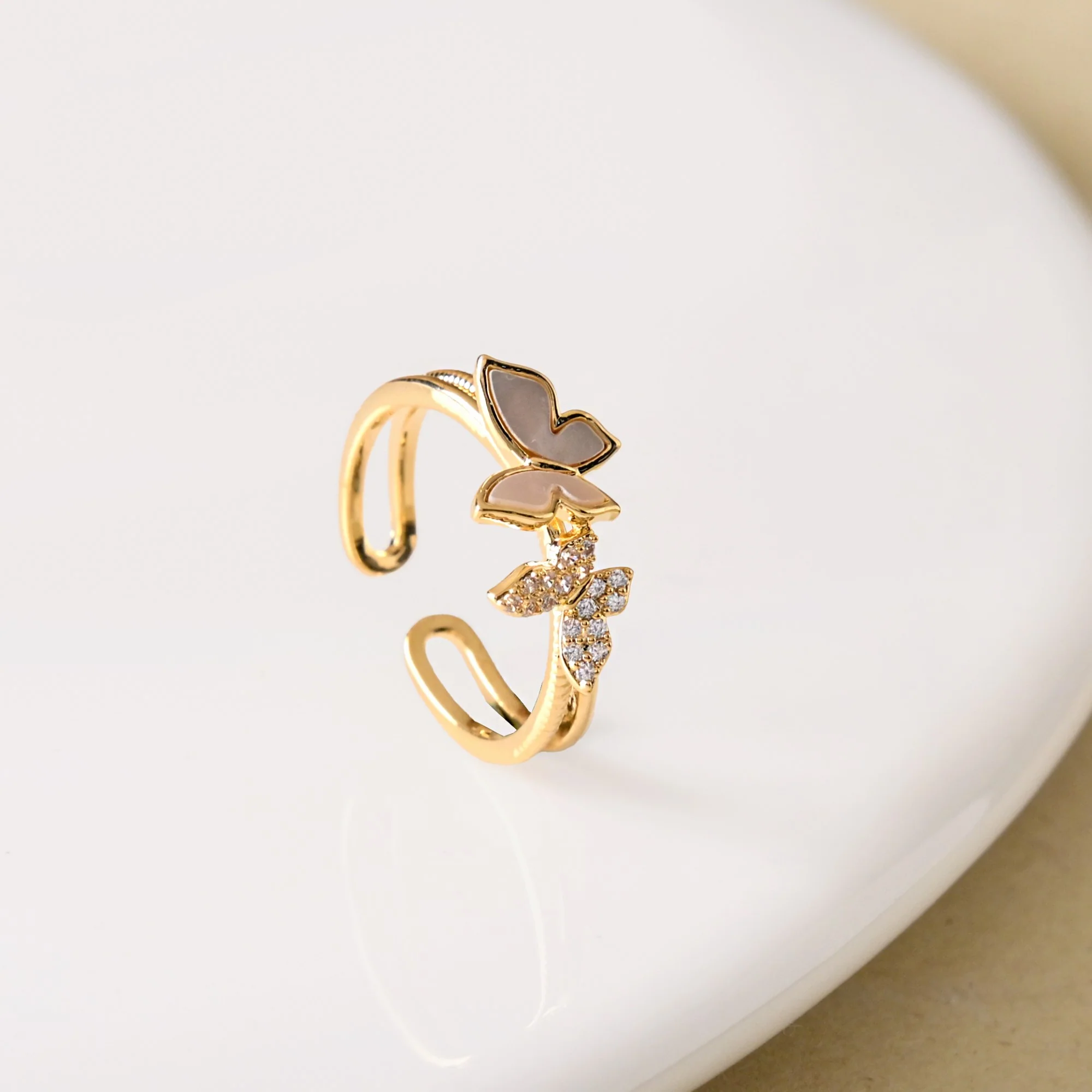 Flutter Duo Gold Butterfly Ring - Image 5