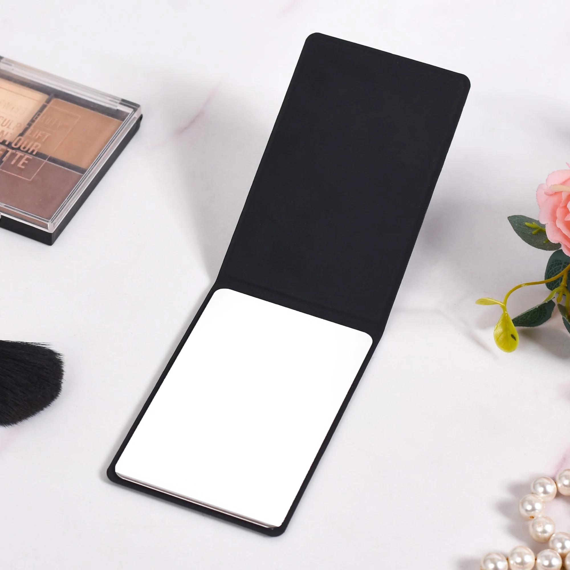 Foldable Compact Mirror Black - Image 5