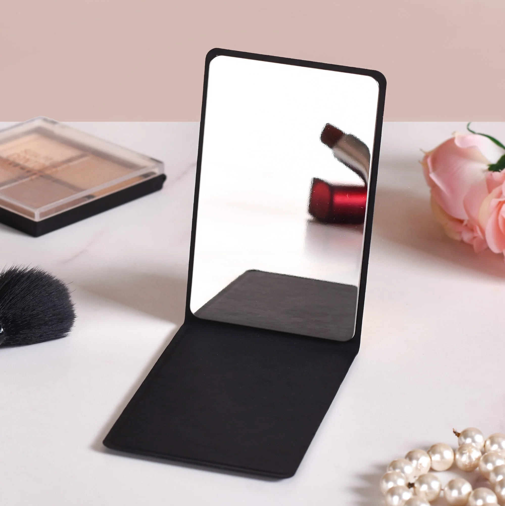 Foldable Compact Mirror Black - Image 9