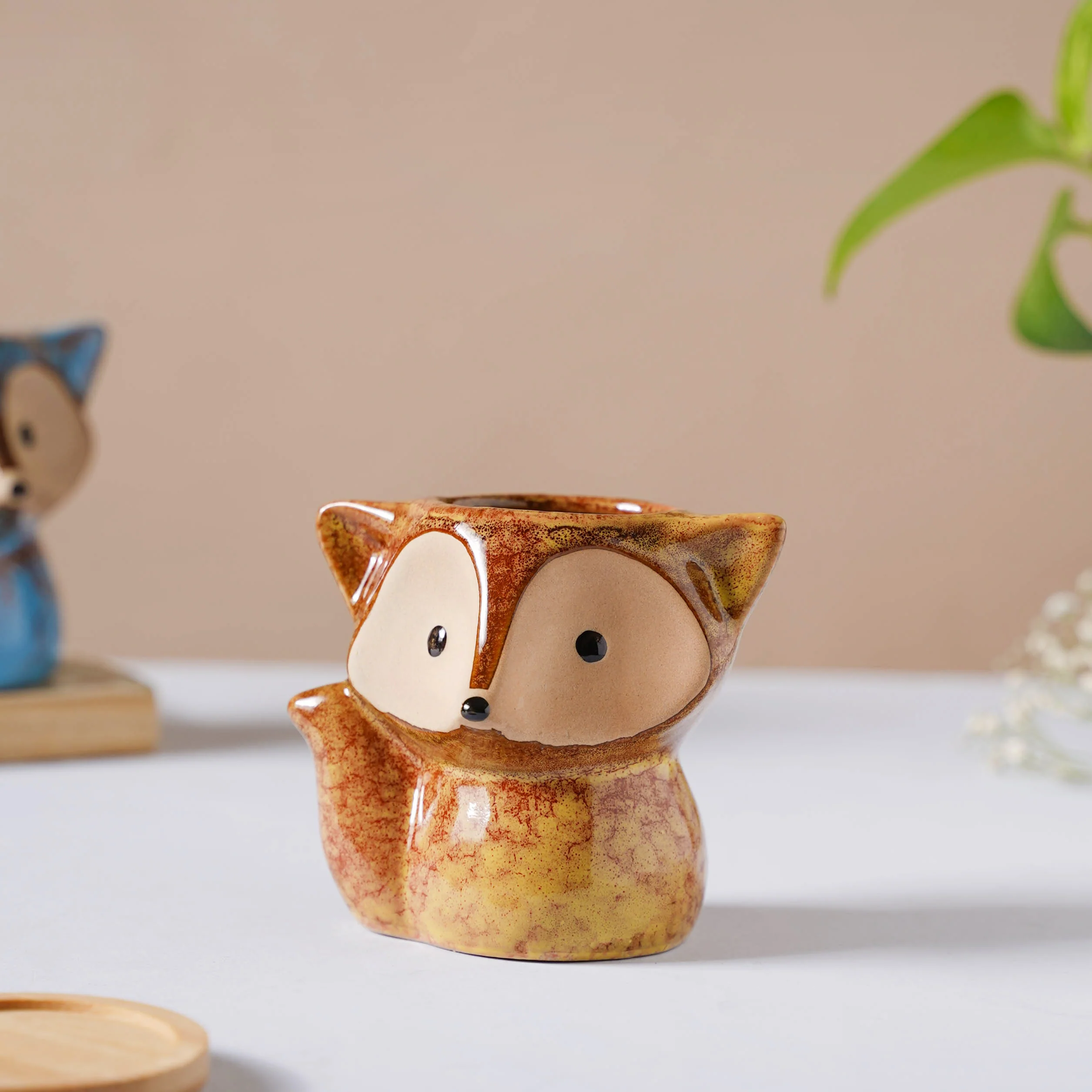 Foxy Ceramic Planter Brown - Image 4
