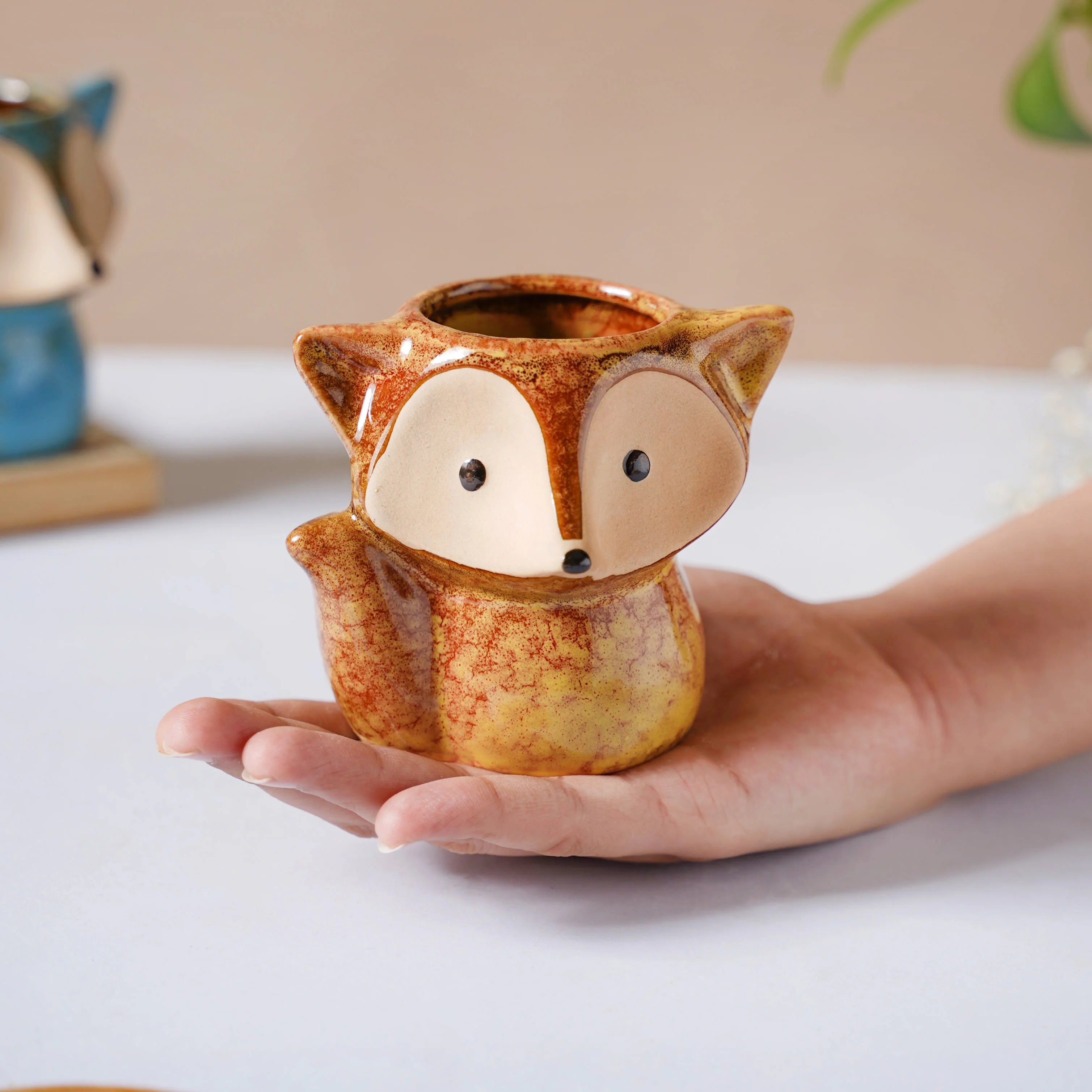 Foxy Ceramic Planter Brown - Image 6