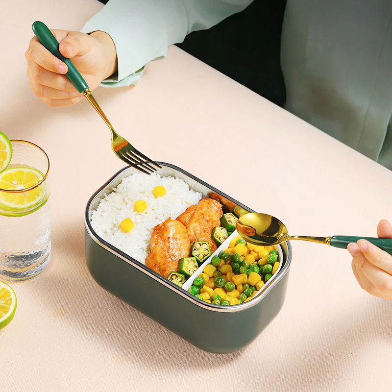 Fresh Meal Electric Hot Lunch Box Green - Image 5