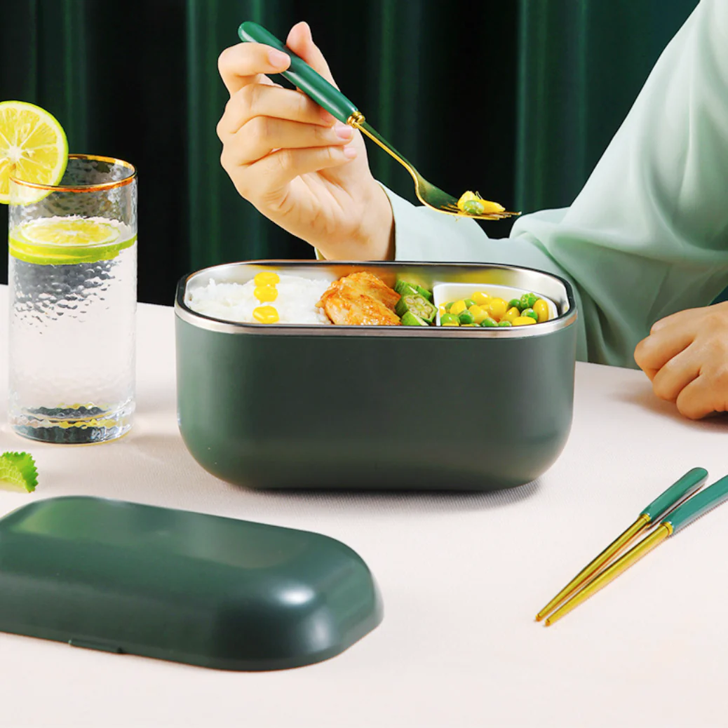 Fresh Meal Electric Hot Lunch Box Green - Image 6
