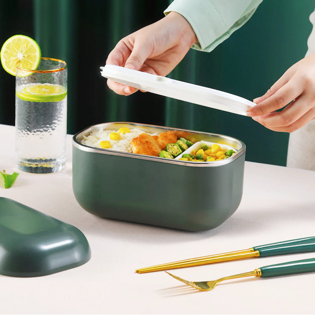 Fresh Meal Electric Hot Lunch Box Green - Image 7