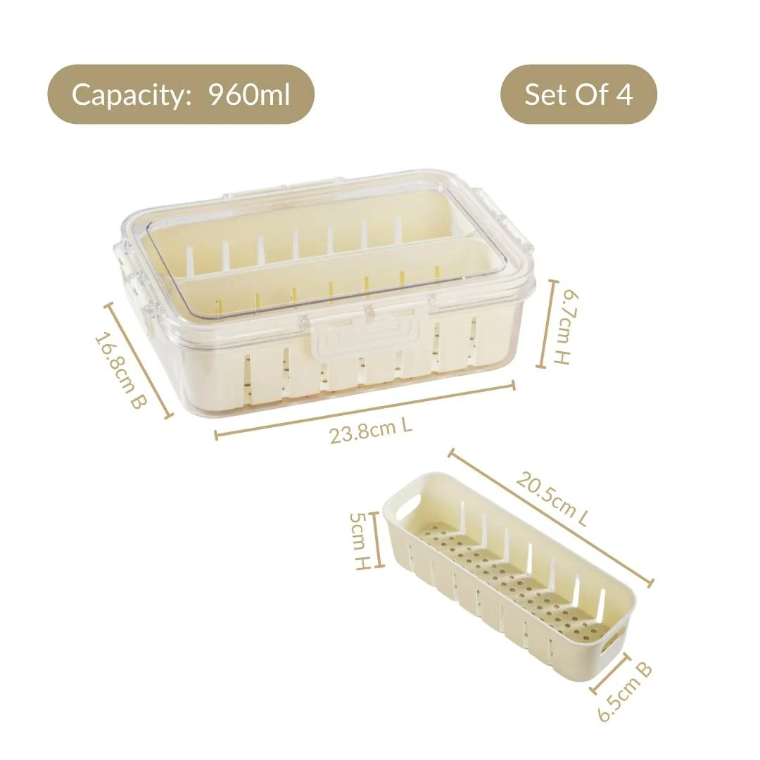FreshGrid Two Section Fridge Storage Box - Image 3