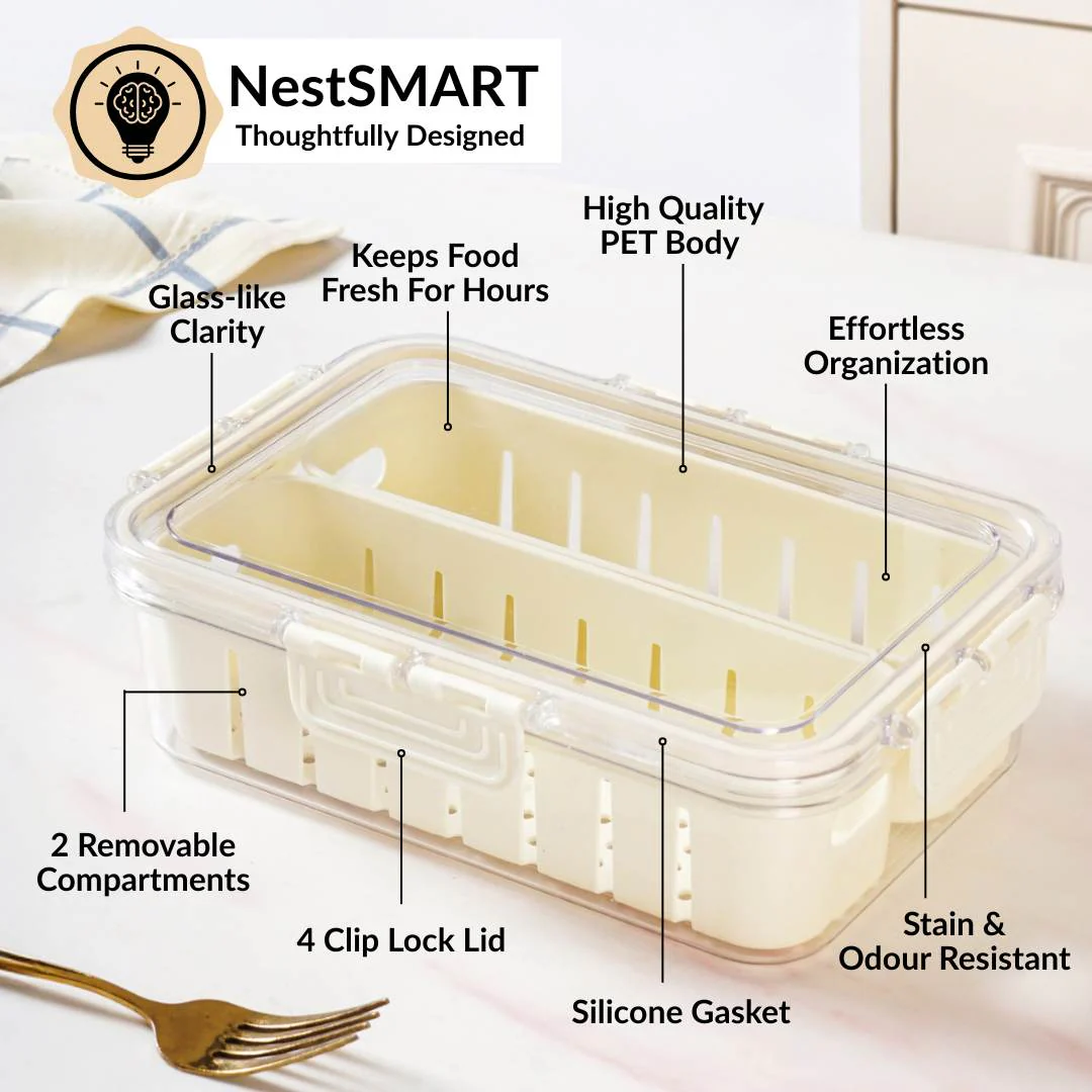 FreshGrid Two Section Fridge Storage Box - Image 4