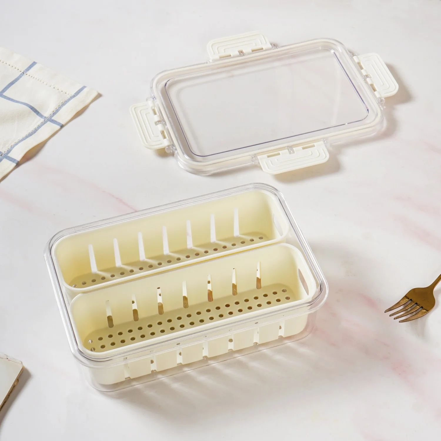 FreshGrid Two Section Fridge Storage Box - Image 5