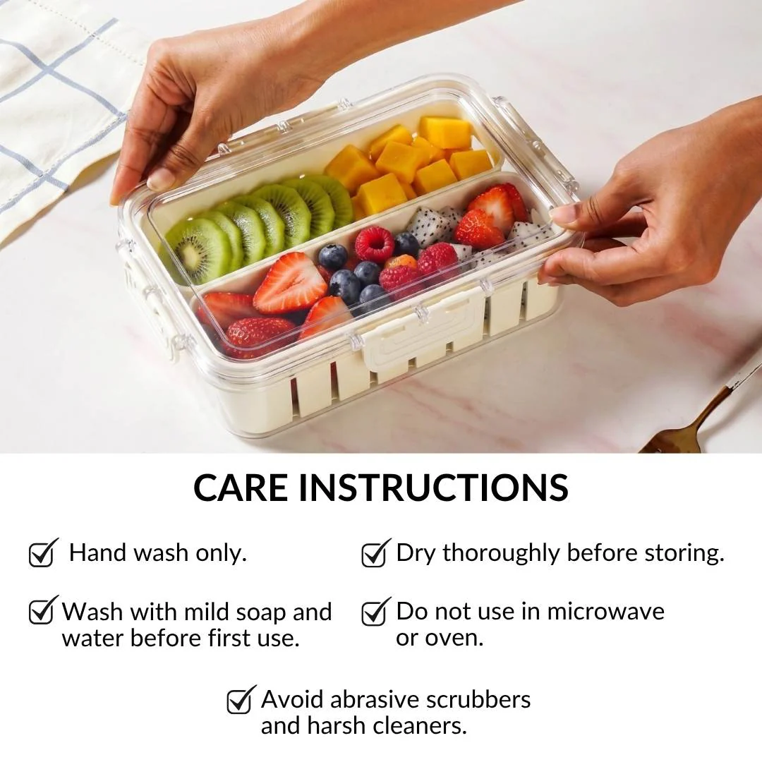 FreshGrid Two Section Fridge Storage Box - Image 7