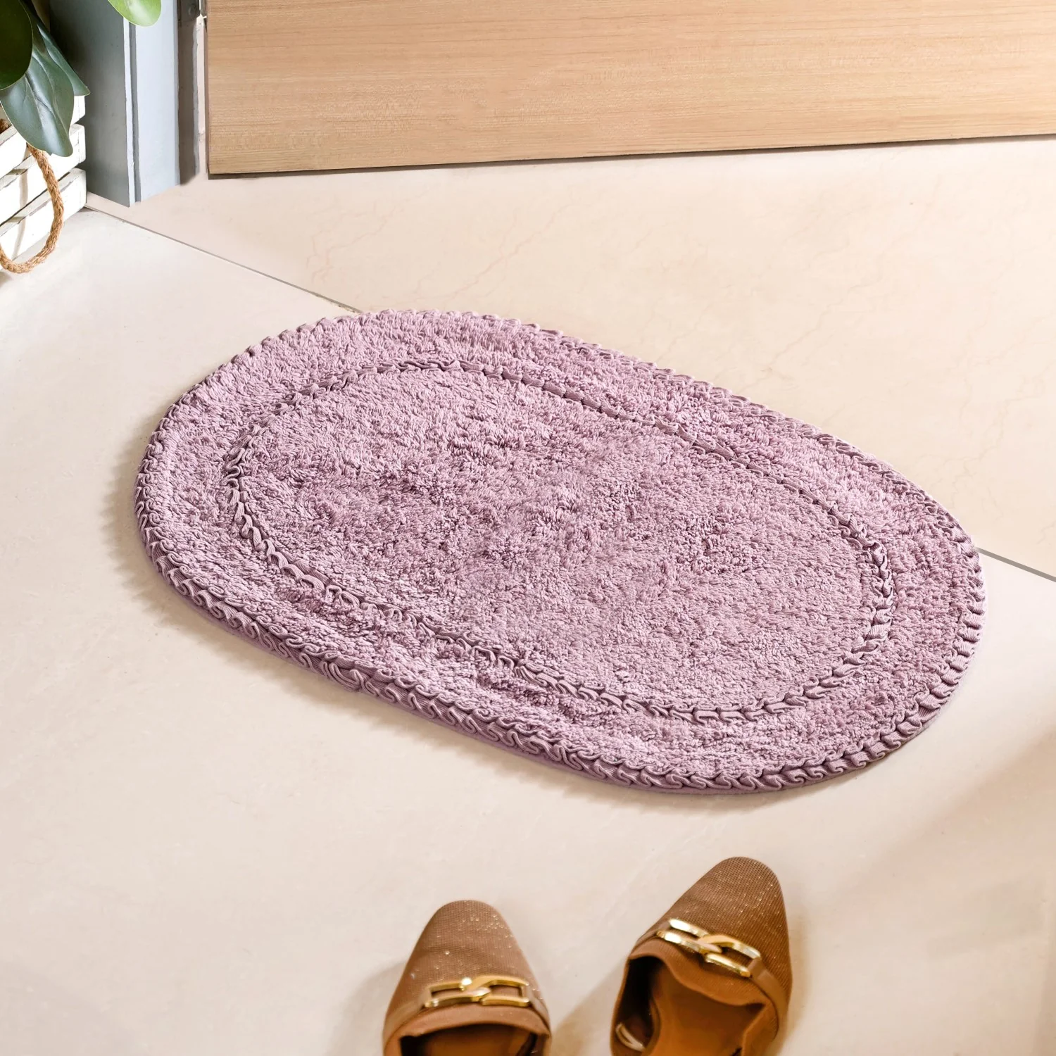 Frilled Design Soft Floor Mat Set Of 2 24x16 Inch - Image 2