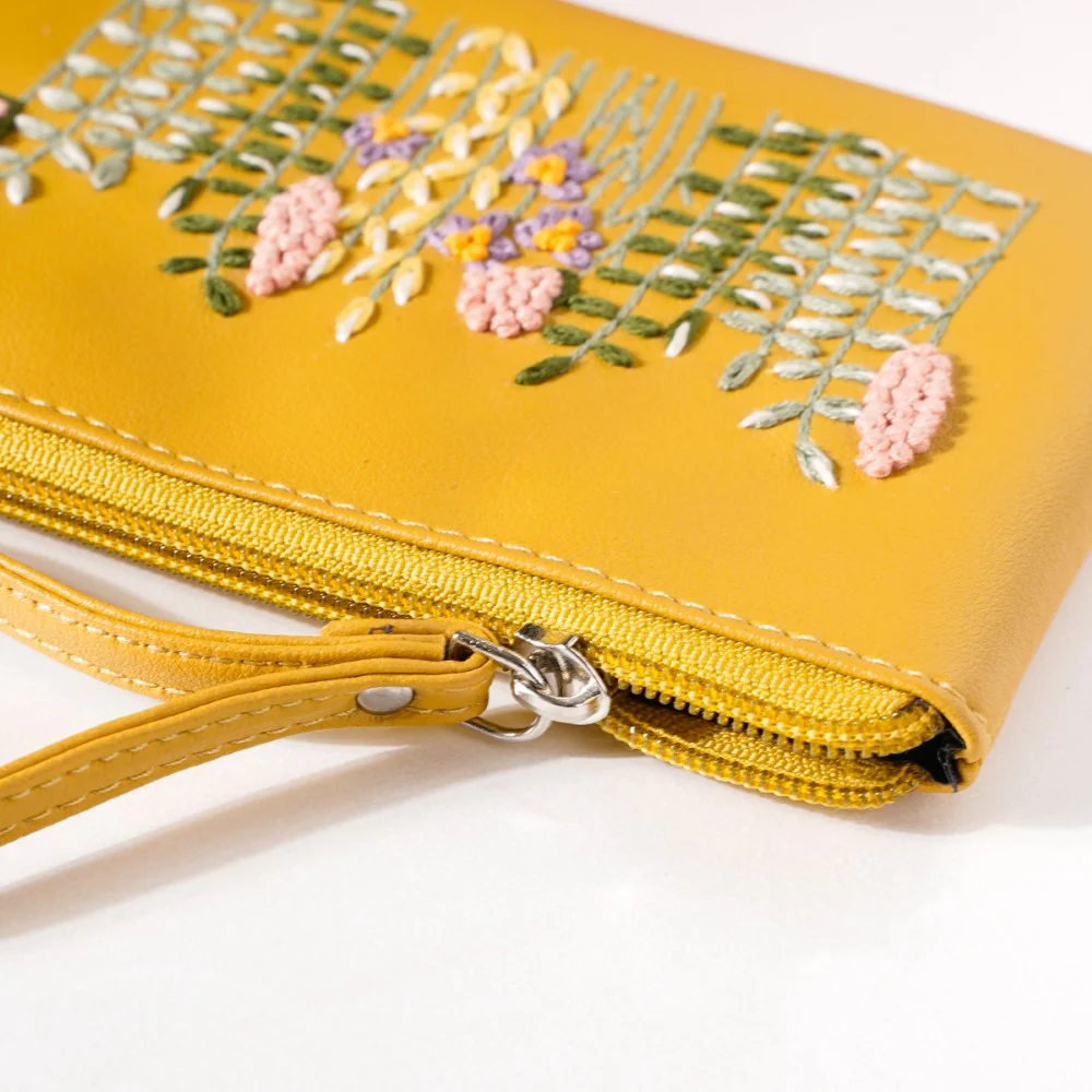 Fronds And Blooms Coin Pouch Yellow - Image 10