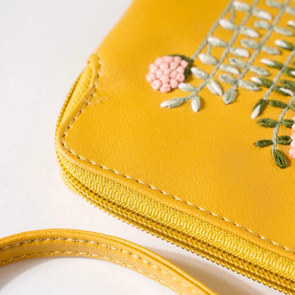 Fronds And Blooms Coin Pouch Yellow - Image 7