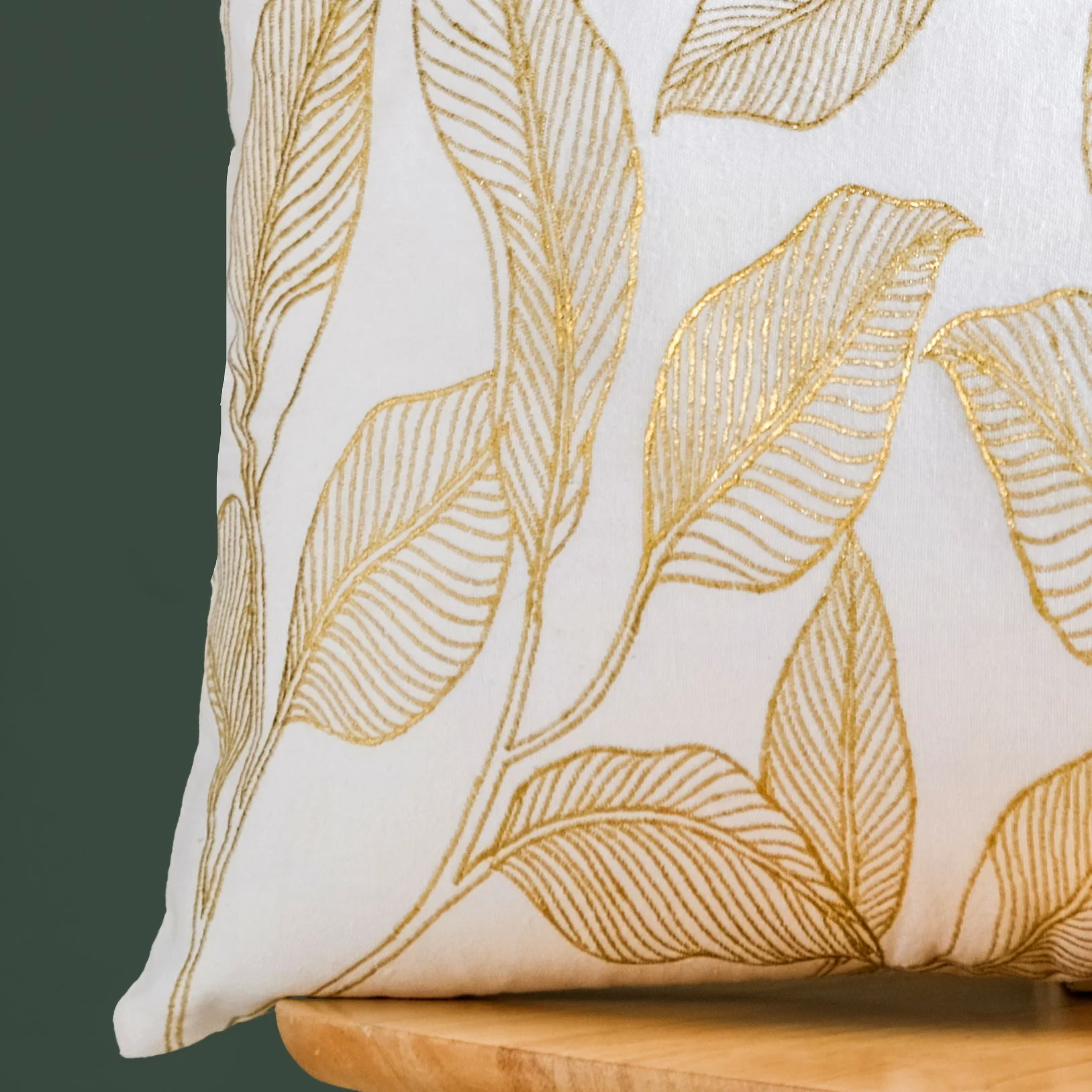 Gilded Grove Cotton Cushion Cover 50x36cm - Image 2