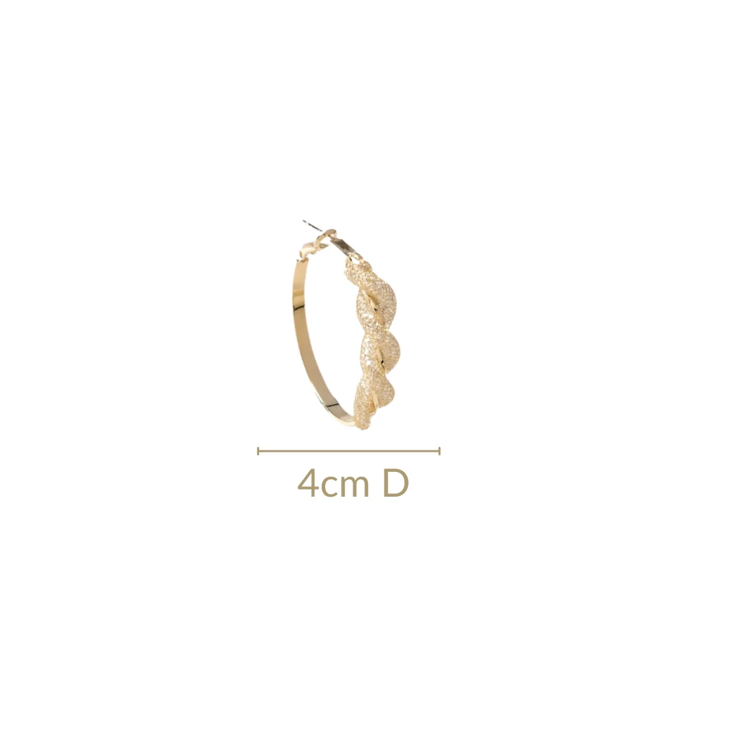 Gilded Spiral Hoops - Image 3