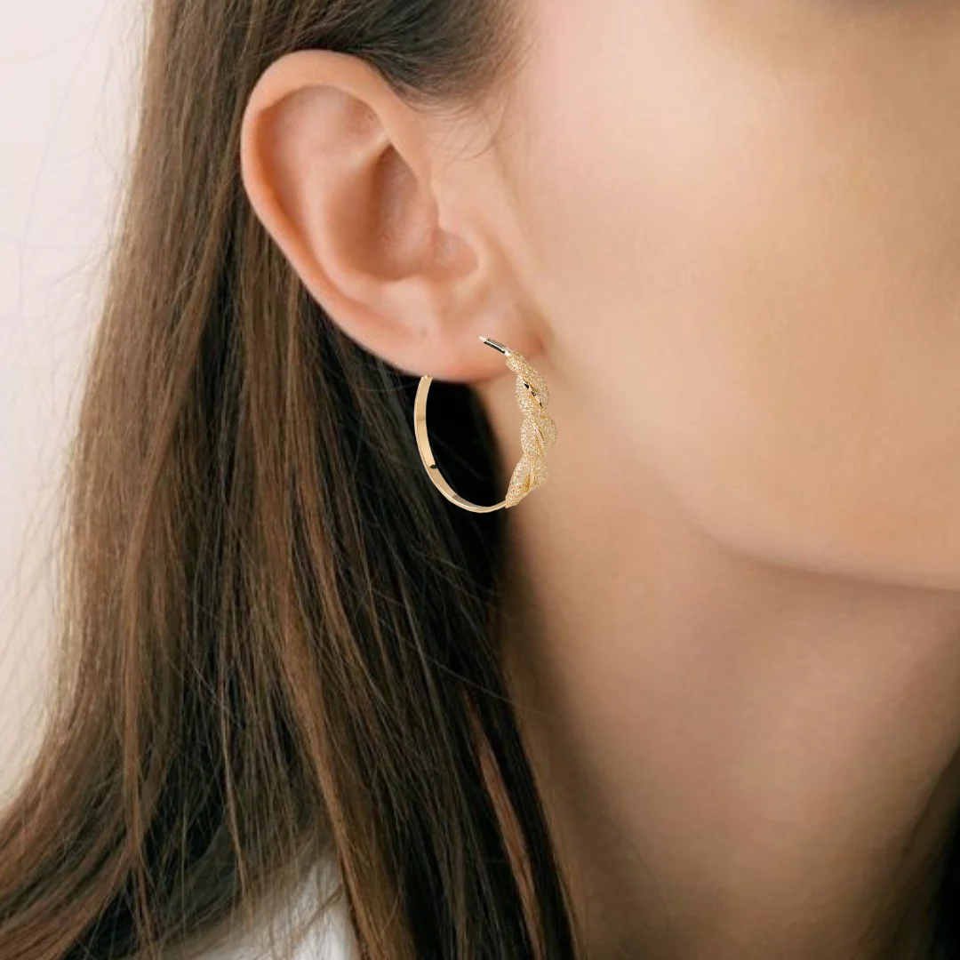 Gilded Spiral Hoops - Image 5