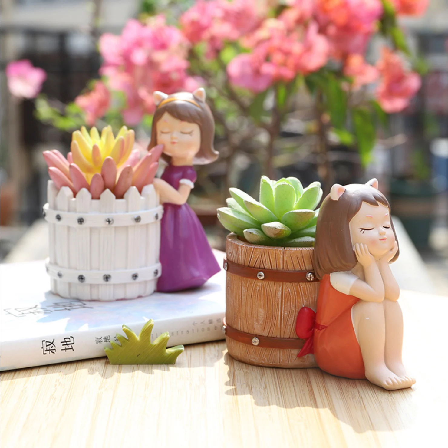 Girl With Basket Planter - Image 10