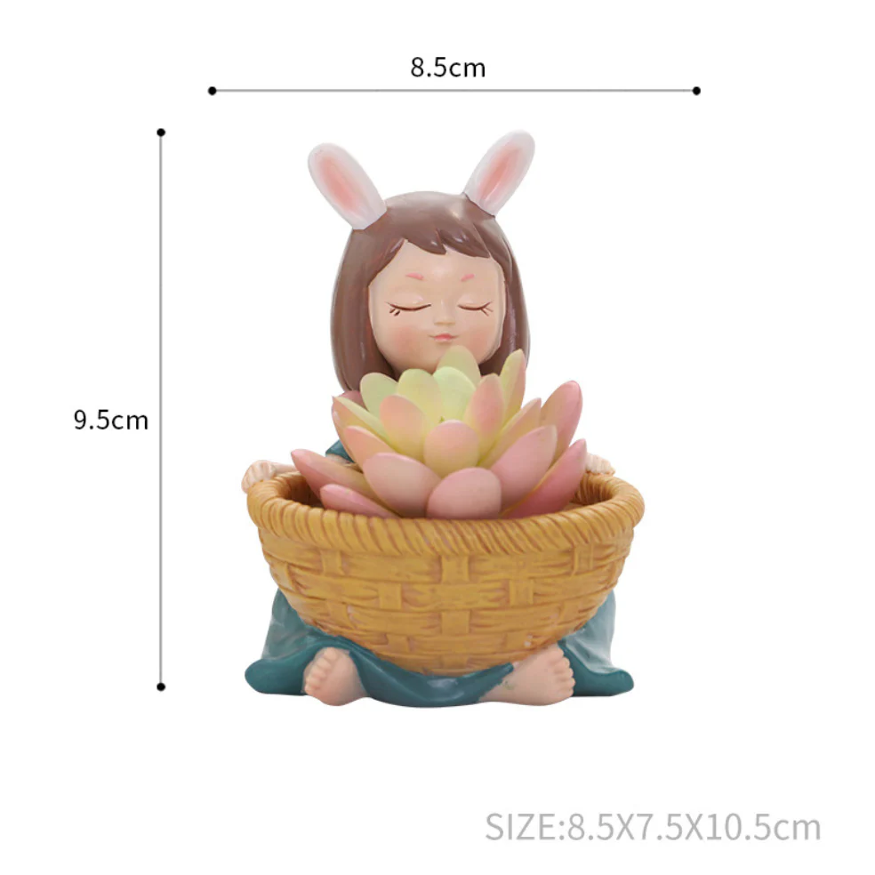 Girl With Basket Planter - Image 27