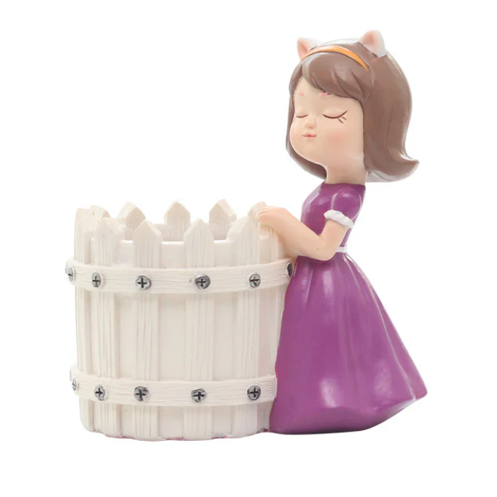 Girl With Basket Planter - Image 34
