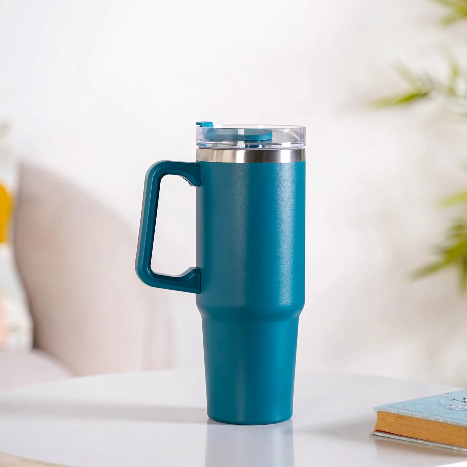 Glacio Double Wall Hot And Cold Sipper Bottle For Travel Teal Tide 850ml - Image 10